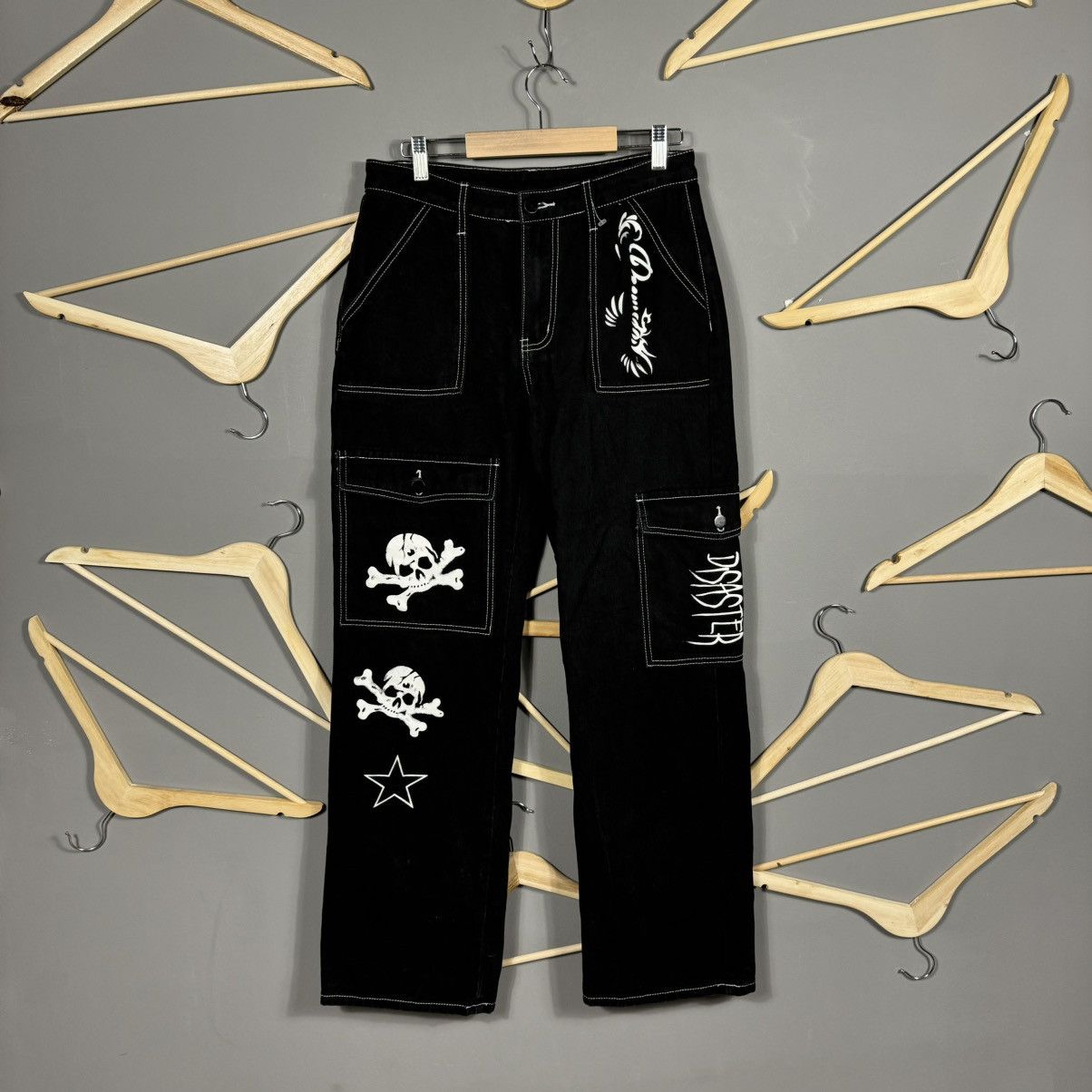 Other Disaster Y2K Romwe Skulls Jeans Size US 32 / EU 48 - 1 Thumbnail