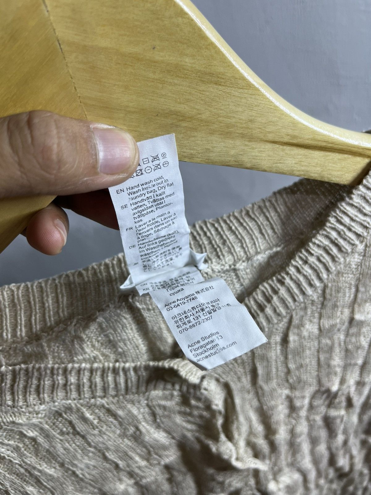 Acne Studios Acne Studios Kiko Rib Linen Blend Cardigan Size S / US 4 / IT 40 - 6 Thumbnail