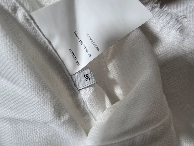 Our Legacy Our Legacy size38 White fringed shirt Size US XXS / EU 40 - 3 Thumbnail