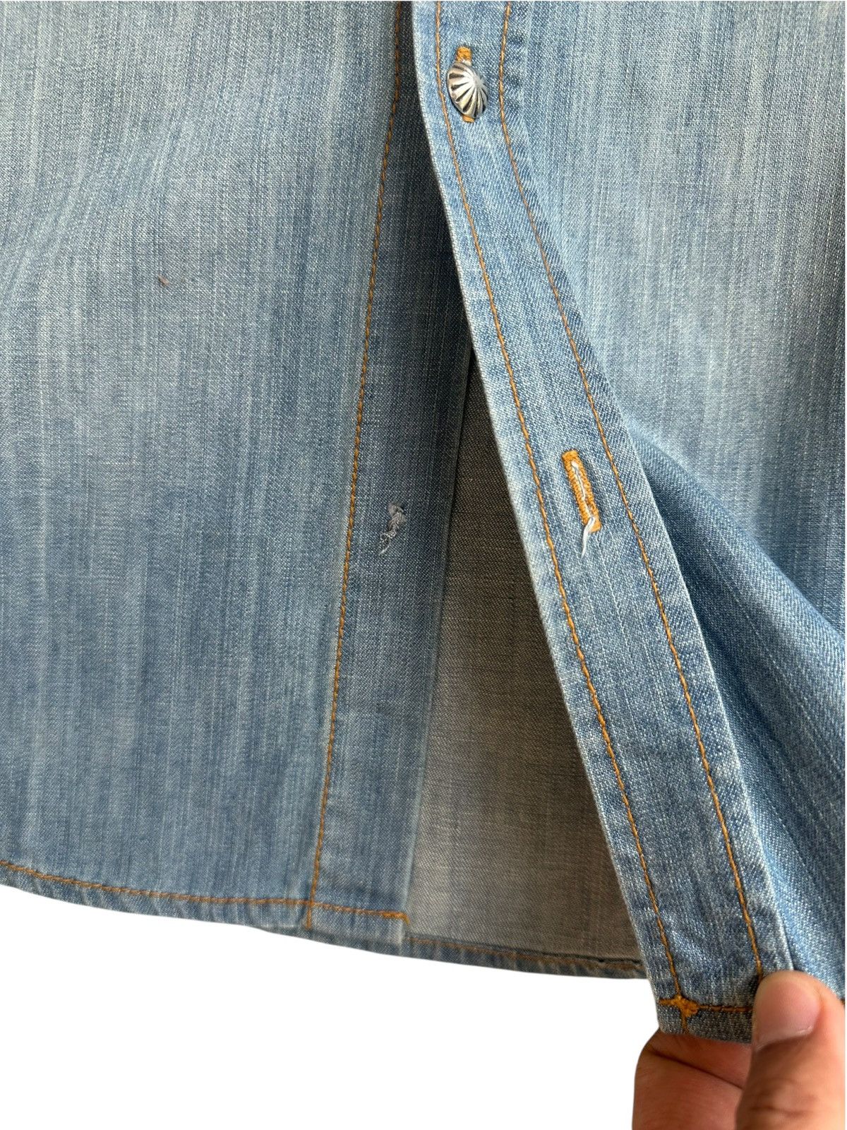 Beams Plus Vintage Beams Chambray Western Shirt Size US S / EU 44-46 / 1 - 5 Thumbnail