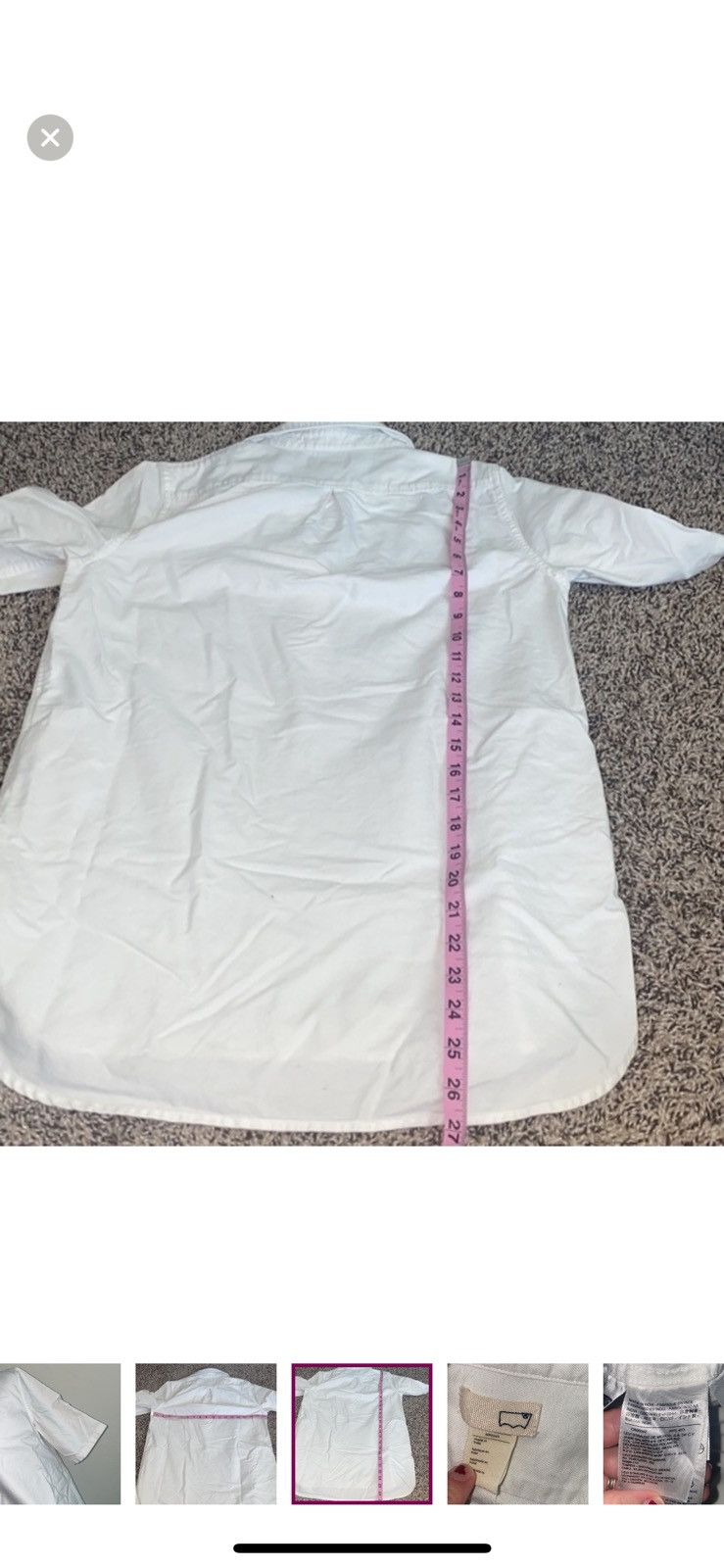 Levi's Levi’s small 1/4 button white blouse Size S / US 4 / IT 40 - 4 Thumbnail