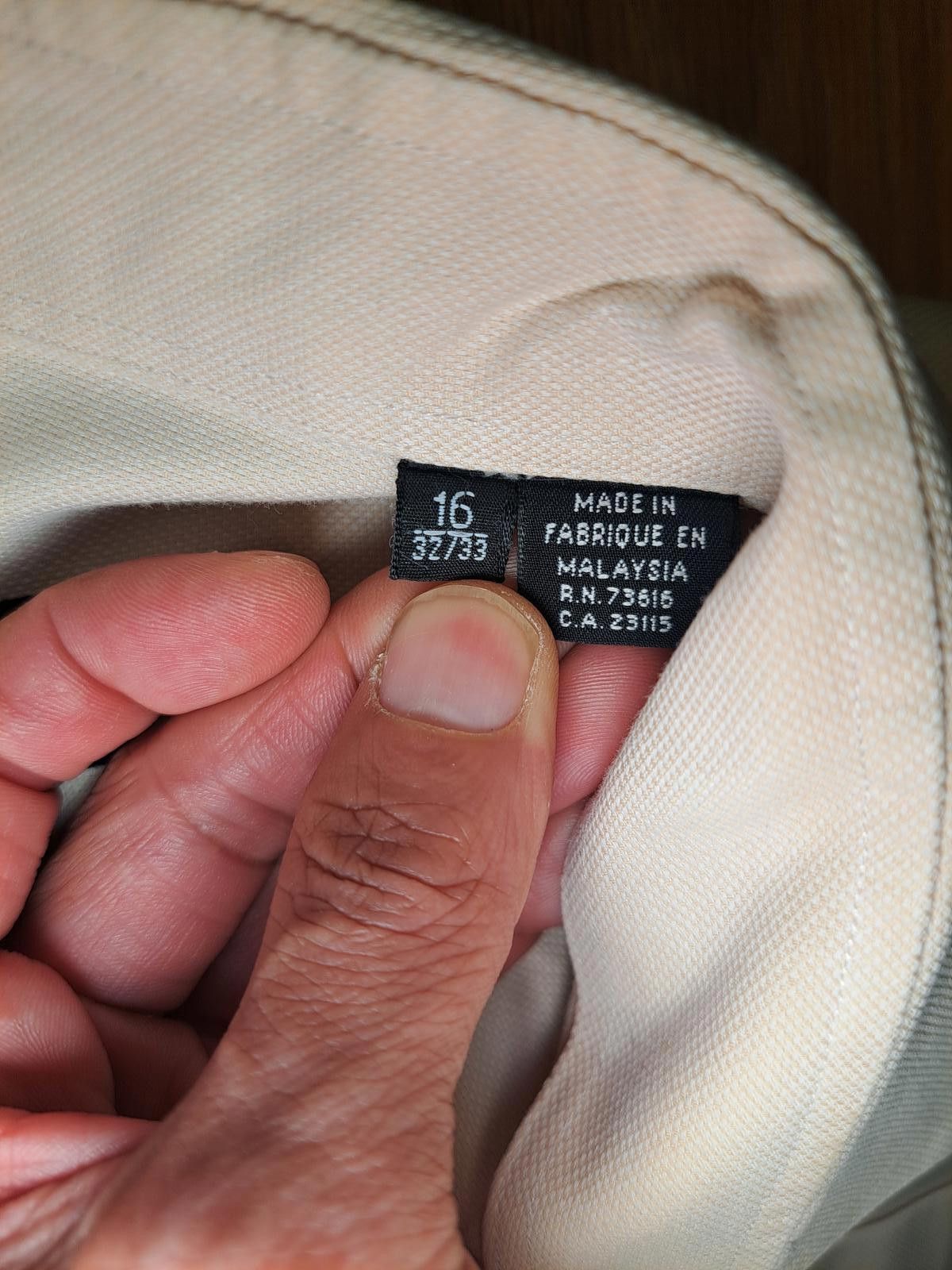 Hugo Boss Hugo Boss Dress Shirt Mens Medium 16-32/33 Beige 100% Cotton Size 38R - 3 Thumbnail