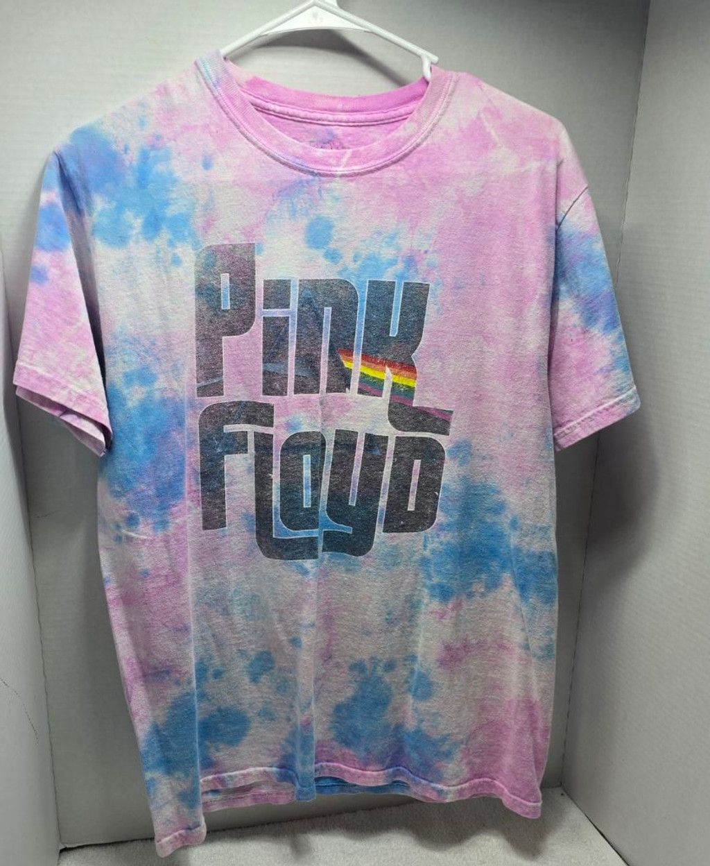 Pink Floyd Men's Pink Floyd Tie-Dye Short Sleeve Tee M Pink Blue Size US M / EU 48-50 / 2 - 1 Thumbnail