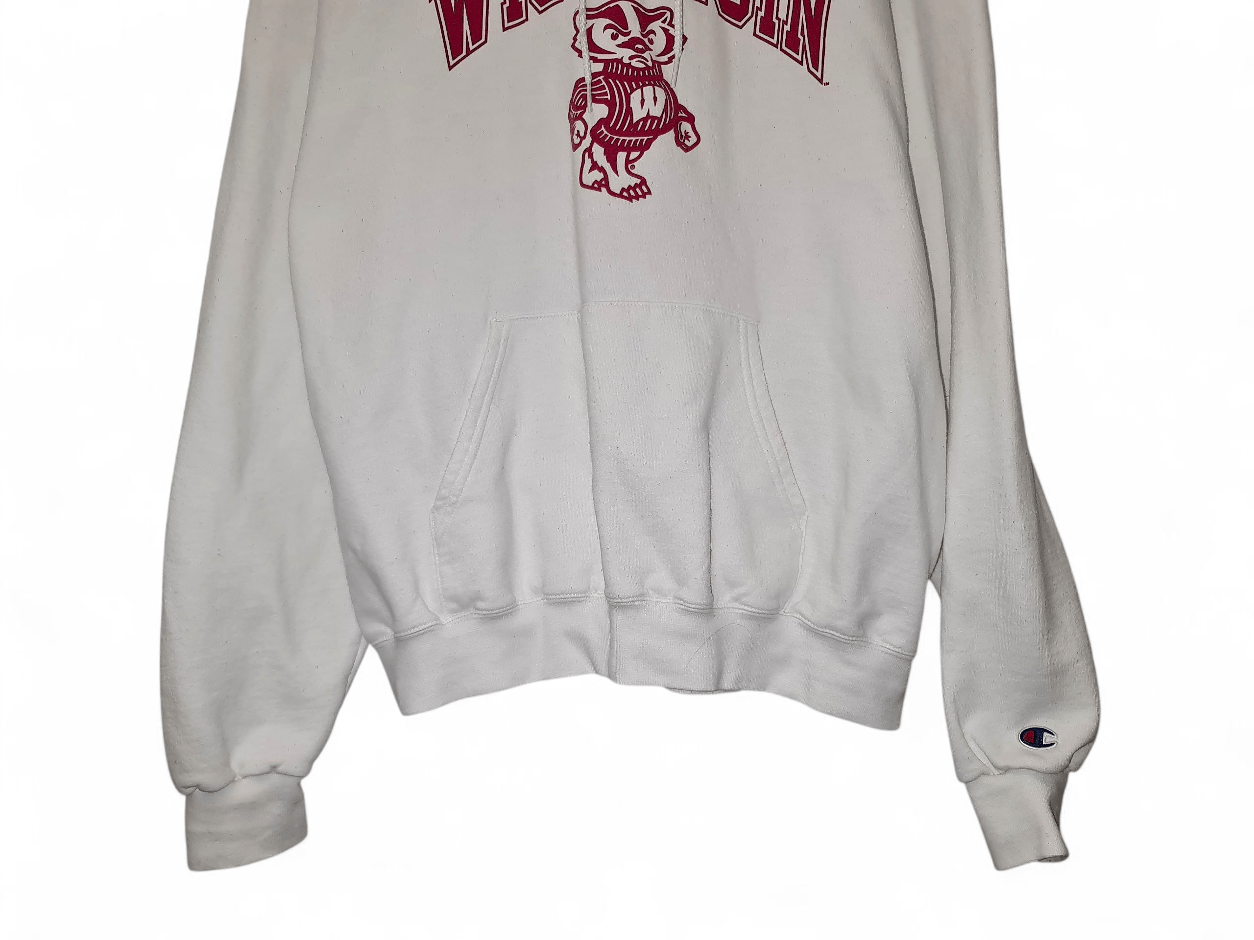 Champion Vintage Champion WISCONSIN Bucky Badger Reverse Weave Hoodie Size US L / EU 52-54 / 3 - 3 Thumbnail