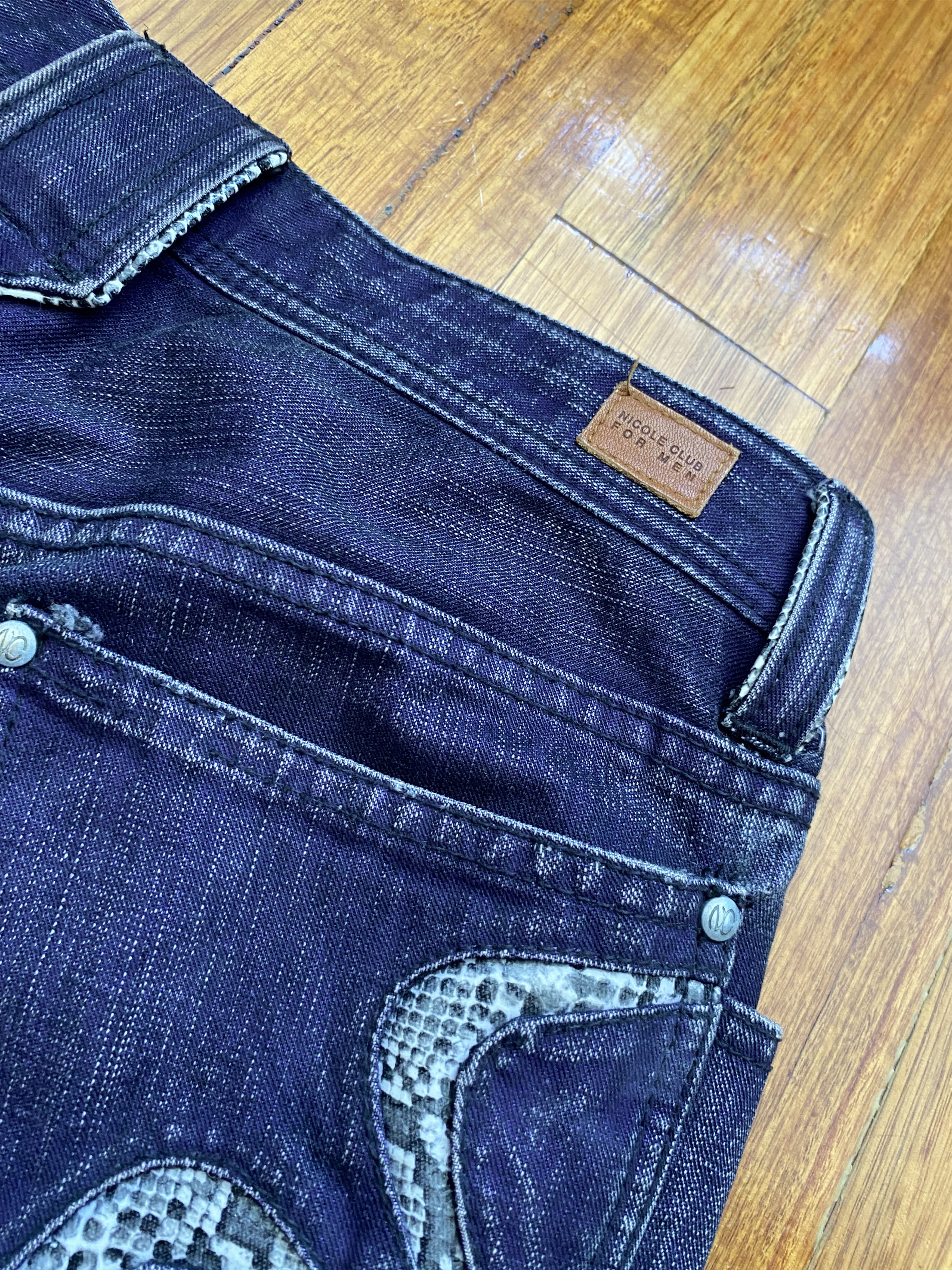 Nicole Club Nicole Club For men snakeskin detailed Jeans Size US 30 / EU 46 - 7 Thumbnail