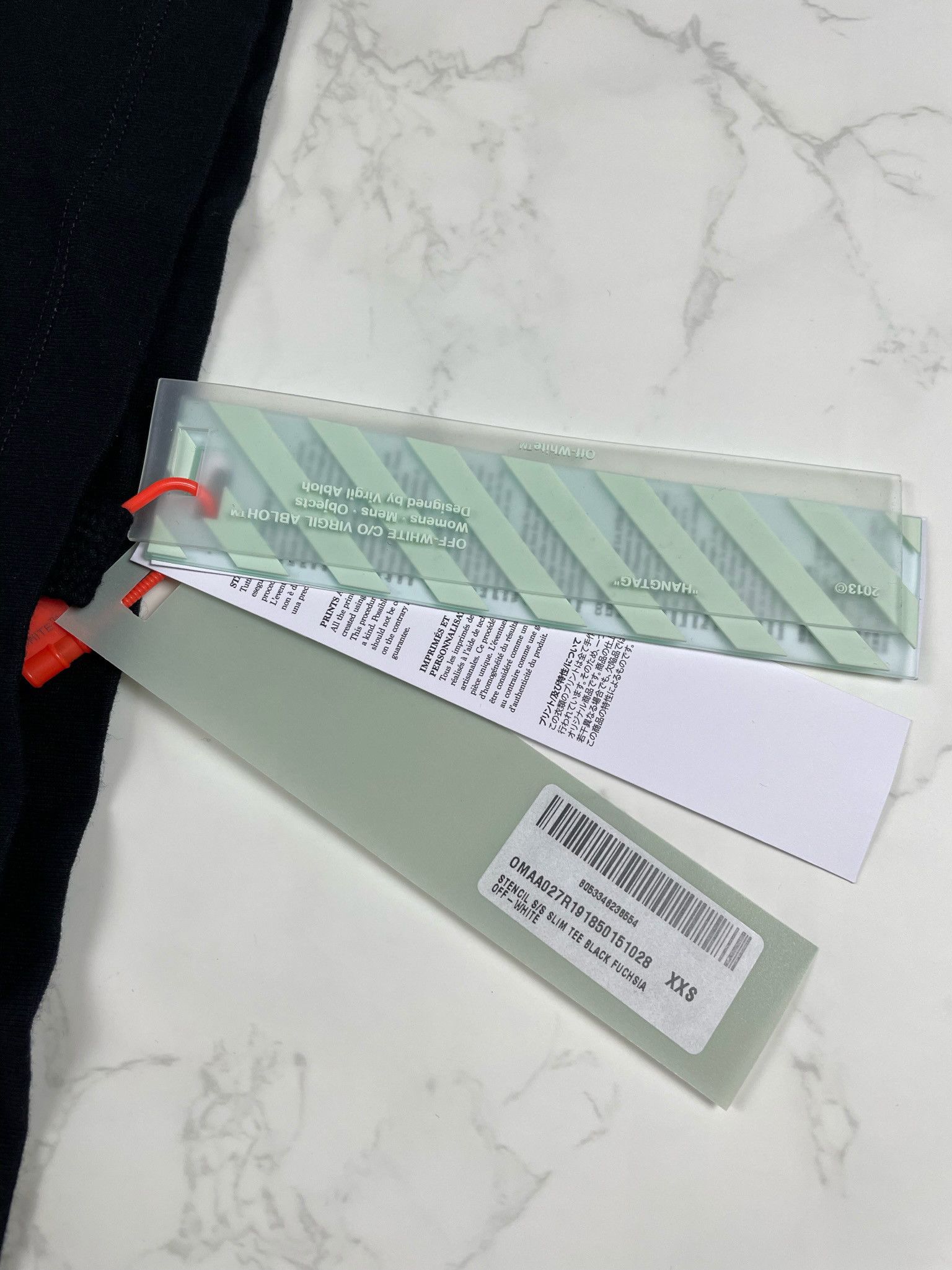 Off-White 🔥[SALE]🔥 Off-White Black Stencil Logo Slim Tee Size US XXS / EU 40 - 8 Thumbnail