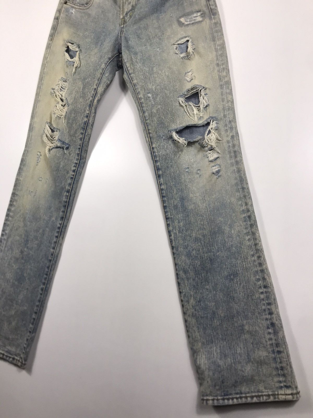 If Six Was Nine × Japanese Brand × Le Grande Bleu (L.G.B.) ⚡️Glamorous Jeans Distressed Ripped Jeans Style Denim Size 31" - 3 Thumbnail