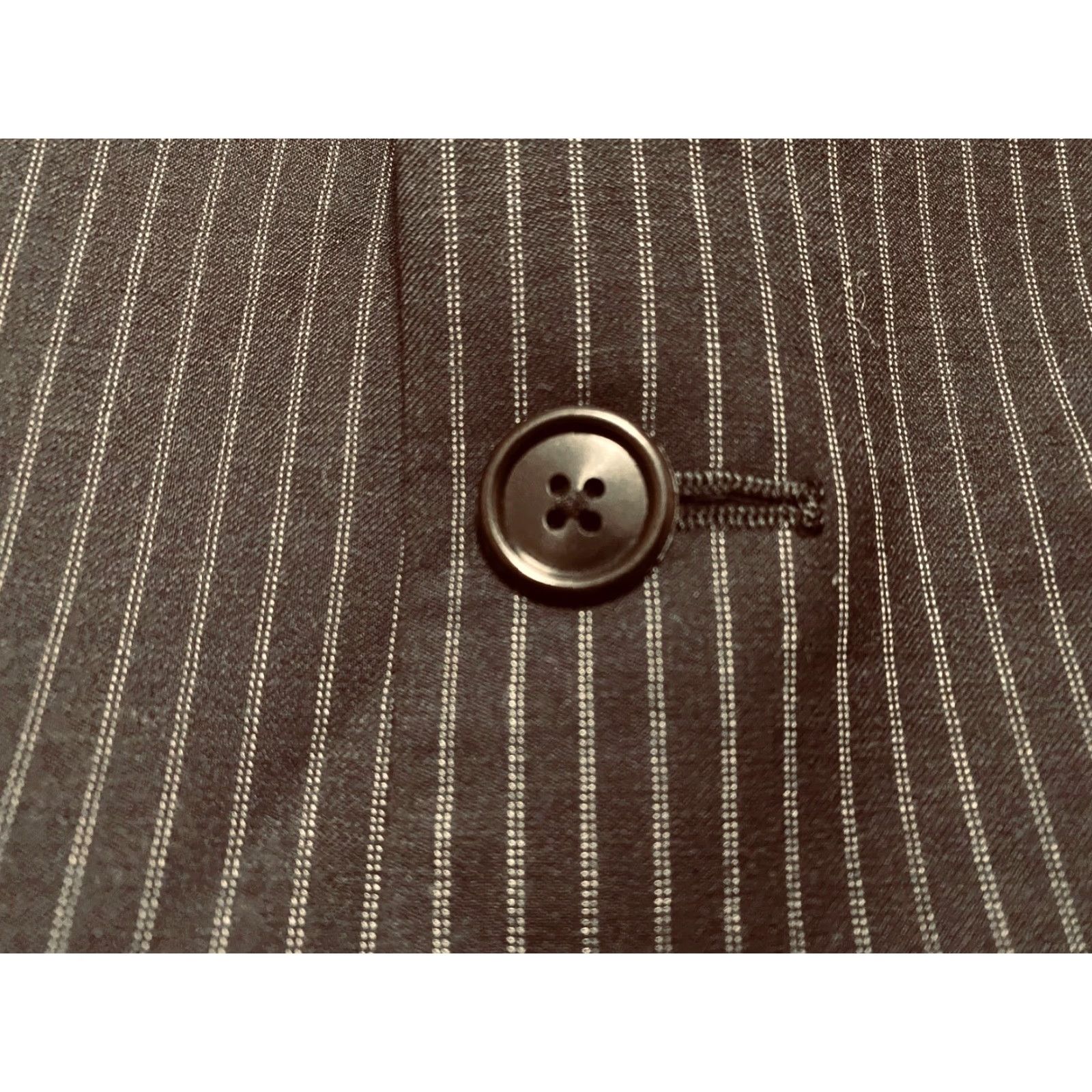 Ralph Lauren Lauren Ralph Lauren Blazer Mens 44R Black Wool Striped 3-Button Long Sleeve Jacket/Coat Regular Fit Size US XXL / EU 58 / 5 - 3 Thumbnail