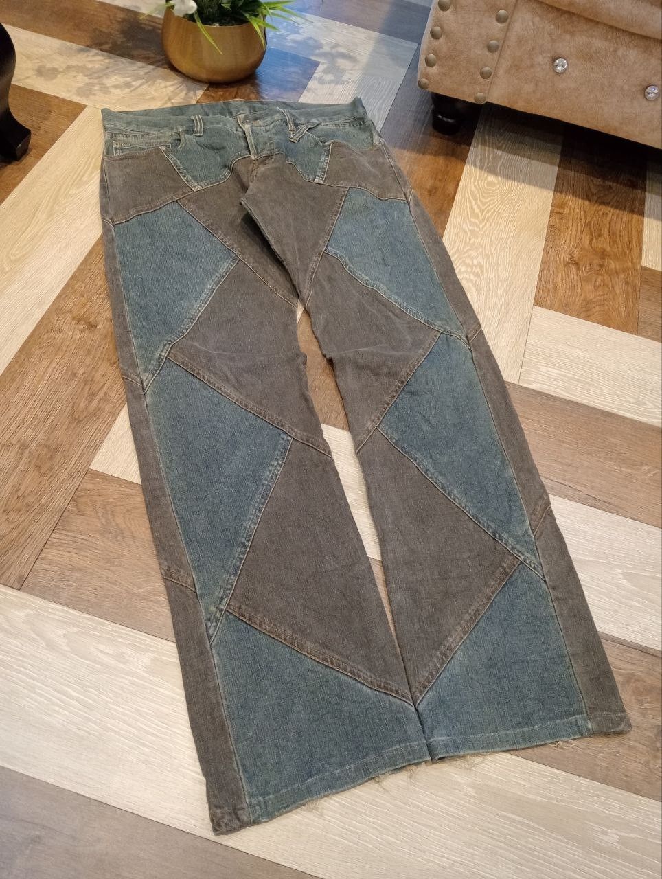 Japanese Brand JAPANESE MODERN LOVERS PATCHWORK STRETCH JEANS Size US 34 / EU 50 - 3 Thumbnail