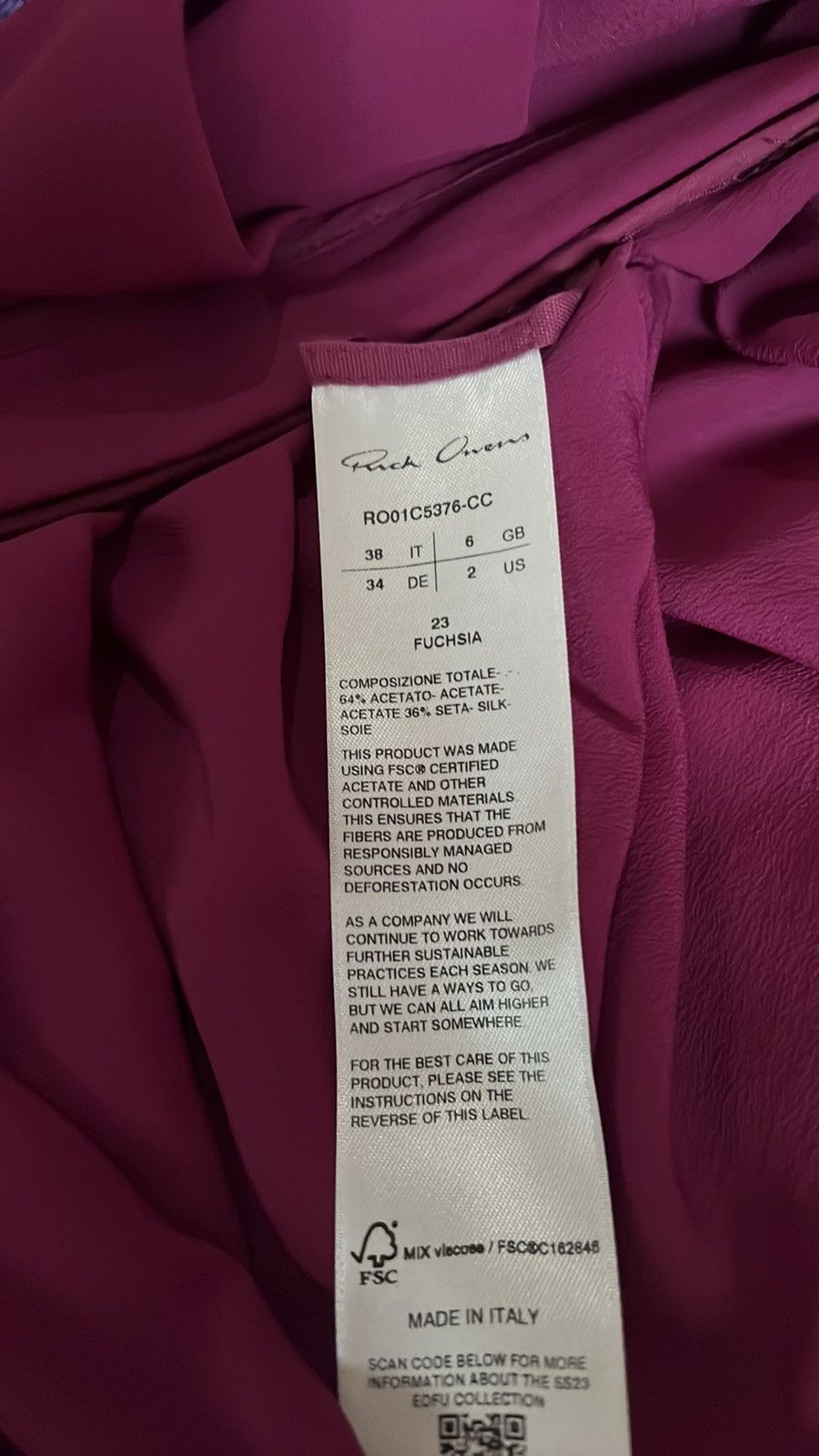Rick Owens Rick Owens Gathered Asymmetric Crepe Maxi Skirt Size 26" / US 2 / IT 38 - 7 Thumbnail