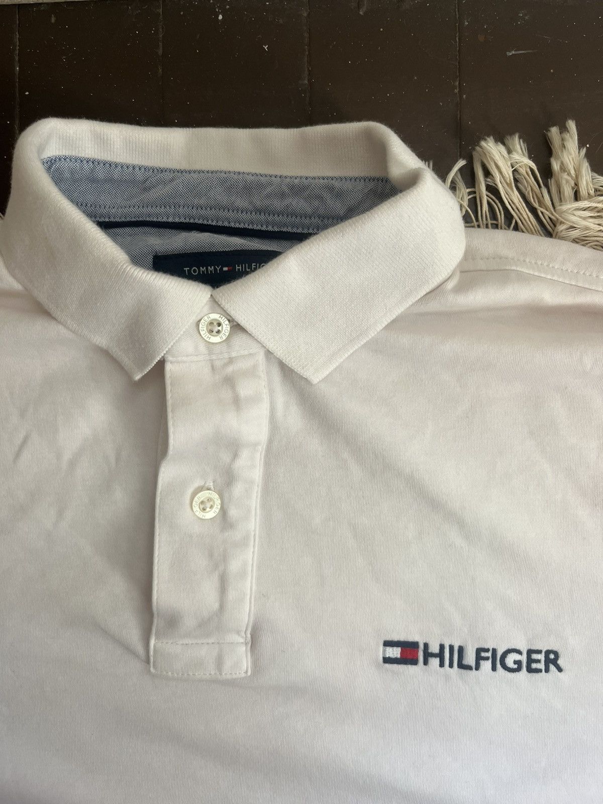 Tommy Hilfiger Tommy Hilfiger White Polo Size US M / EU 48-50 / 2 - 2 Thumbnail