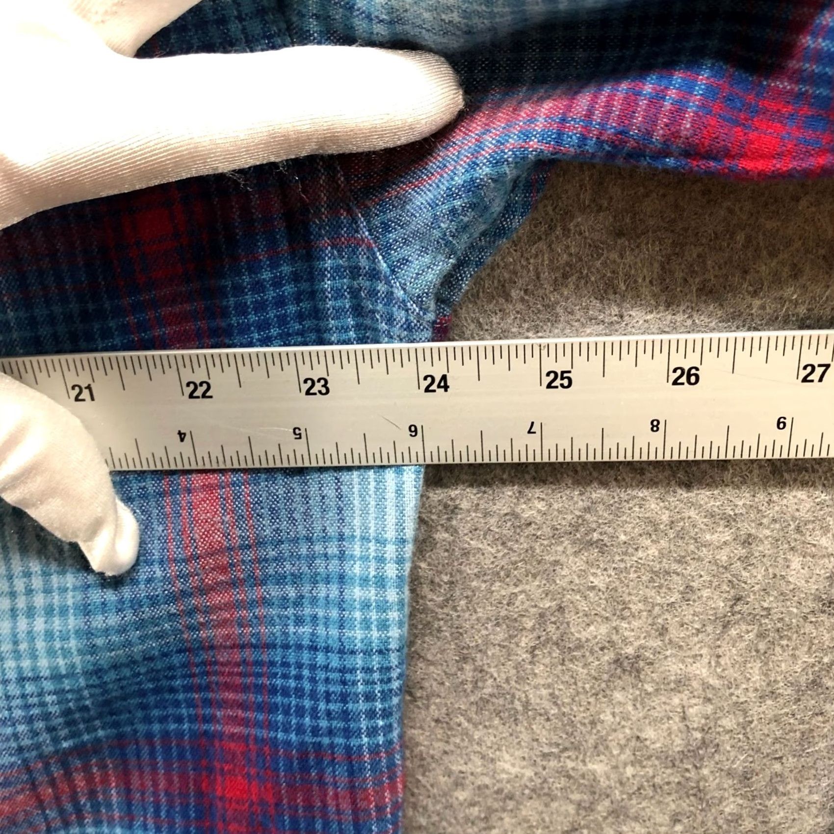 Vintage BP Nordstrom Oversized Flannel Shirt Womens S Blue Red Plaid Boyfriend Shirt Size S / US 4 / IT 40 - 7 Thumbnail