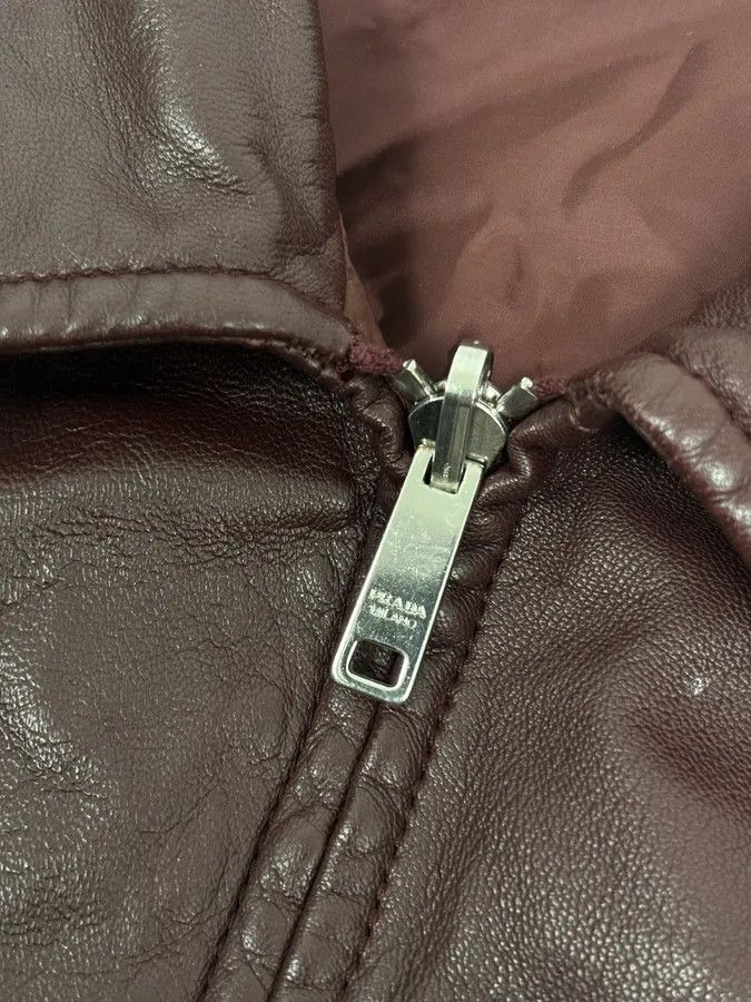 Prada AW2013 Prada Burgundy Leather Reversible Premium Jacket Size US S / EU 44-46 / 1 - 17 Thumbnail
