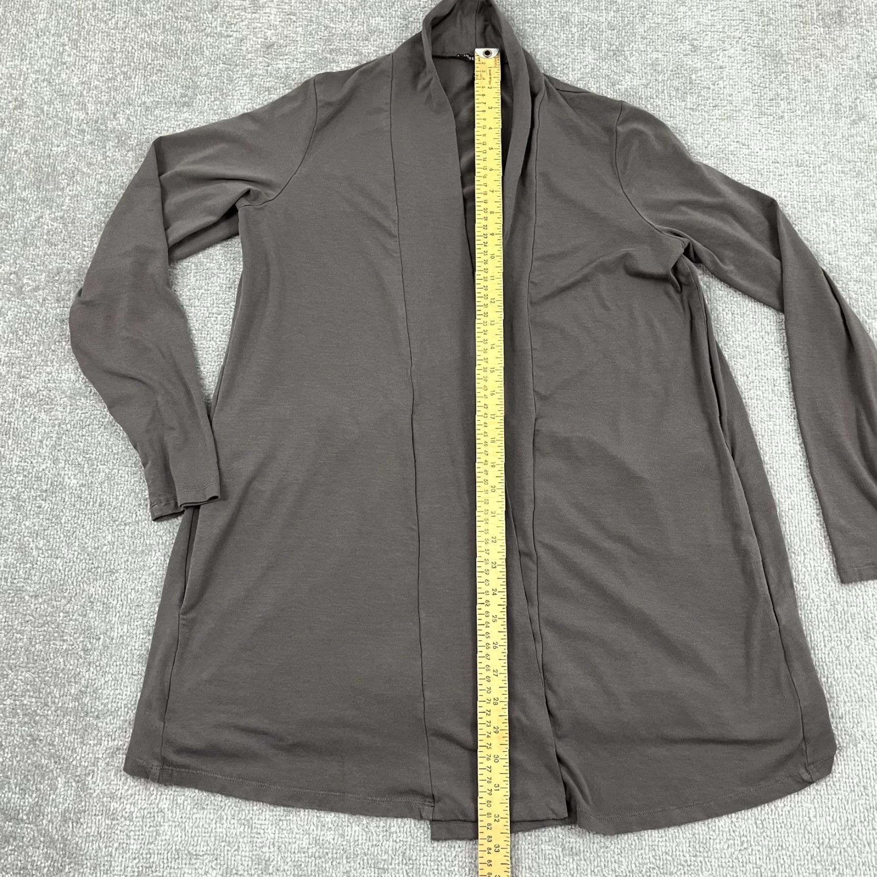 Eileen Fisher Eileen Fisher Cardigan Open Front Womens Medium Brown Pockets Stretch Drape Dust Size M / US 6-8 / IT 42-44 - 4 Thumbnail
