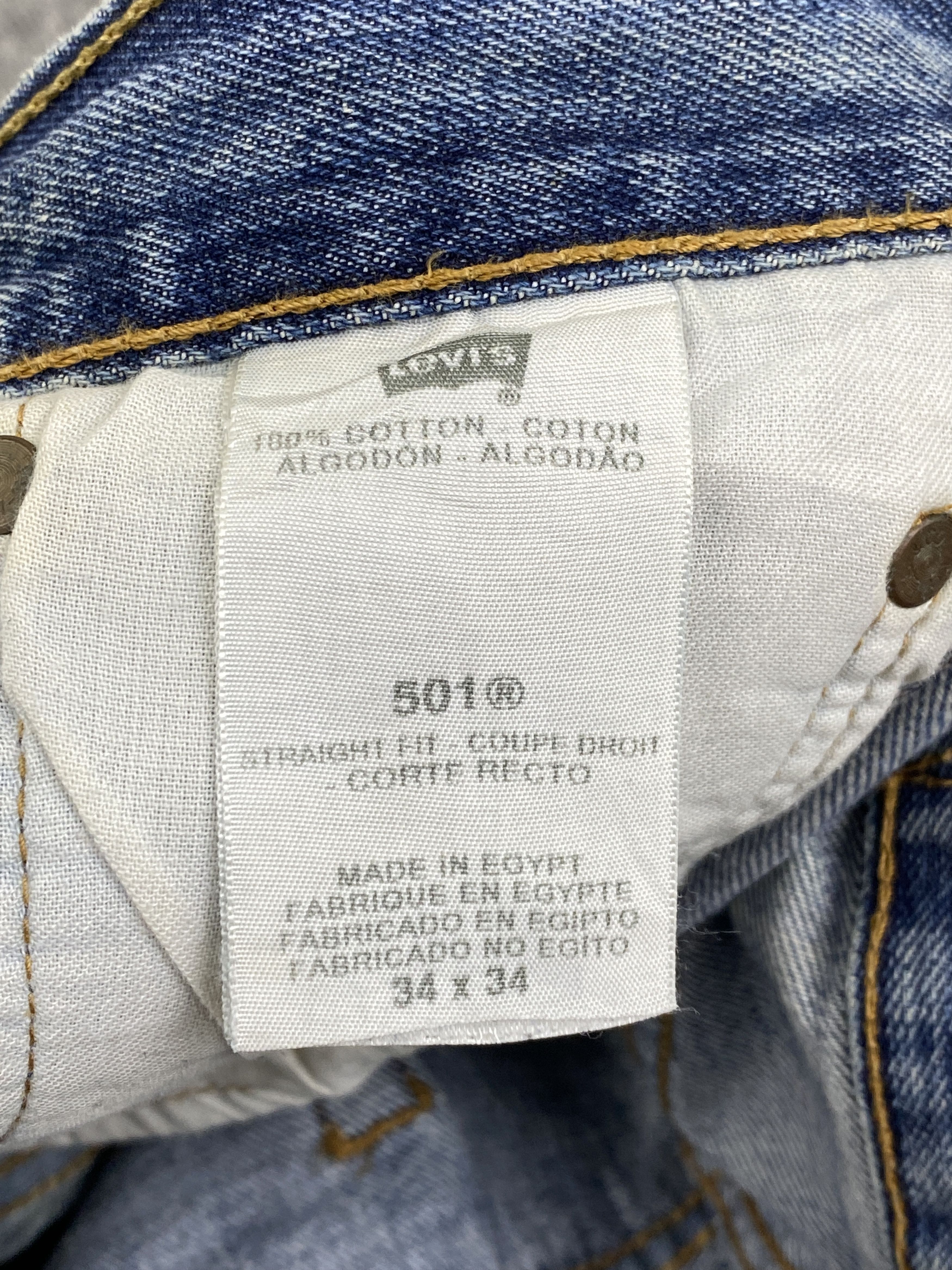 Levi's × Vintage Distressed Vintage Levi's 501 Faded Blue Jeans DP2815 Size US 36 / EU 52 - 6 Thumbnail