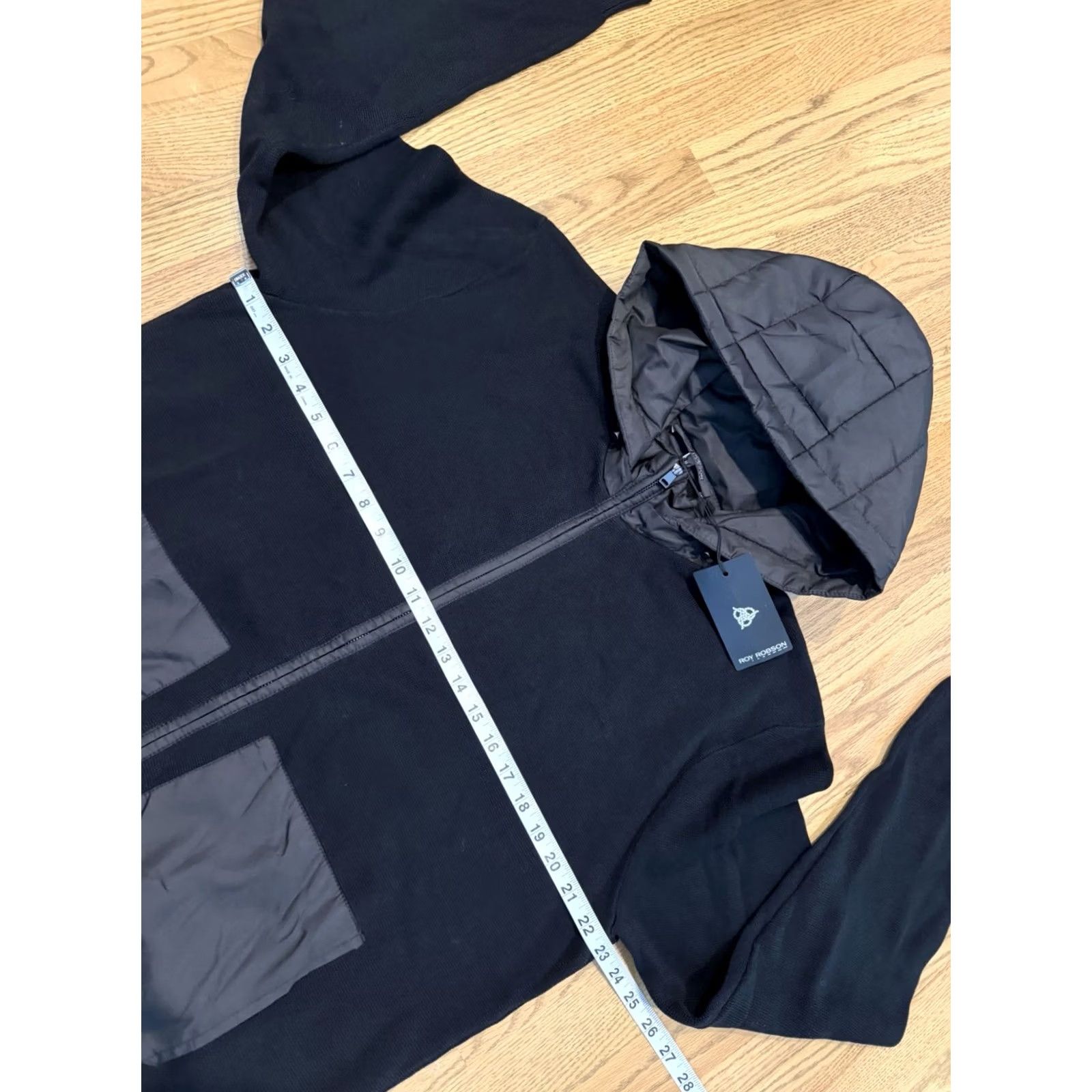 Vintage ROY ROBSON Full Zip Hoodie Sweatshirt Men’s XL Black NWT Size US XL / EU 56 / 4 - 7 Thumbnail