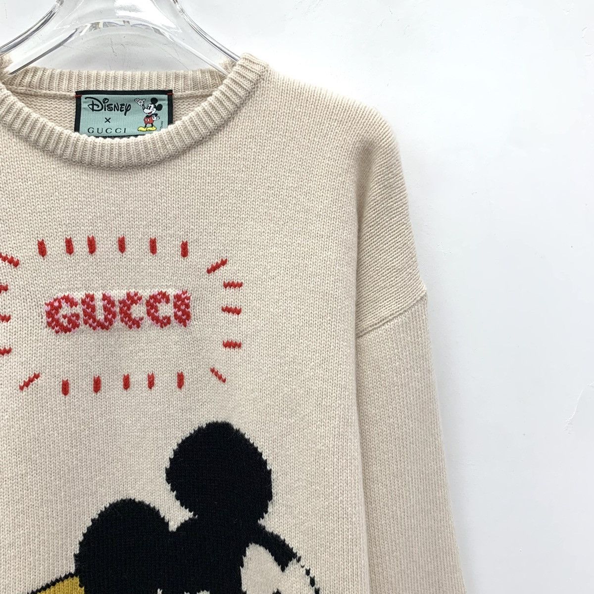 Gucci Gucci x Disney Mickey Long Sleeve Knit Sweater Khaki K26WX Size S / US 4 / IT 40 - 3 Thumbnail