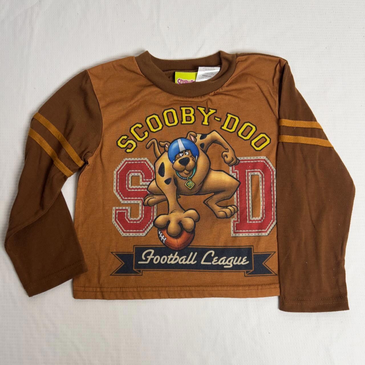 Designer Scooby-Doo Boys Football League Long Sleeve Shirt 4T/5T Size US XXS / EU 40 - 1 Thumbnail
