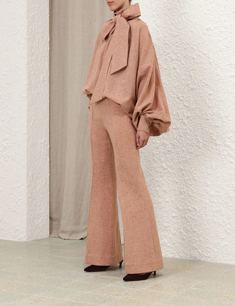 Zimmermann oc11z0725 Illustration Melange Blouse in Light Pink Size M / US 6-8 / IT 42-44 - 3 Thumbnail