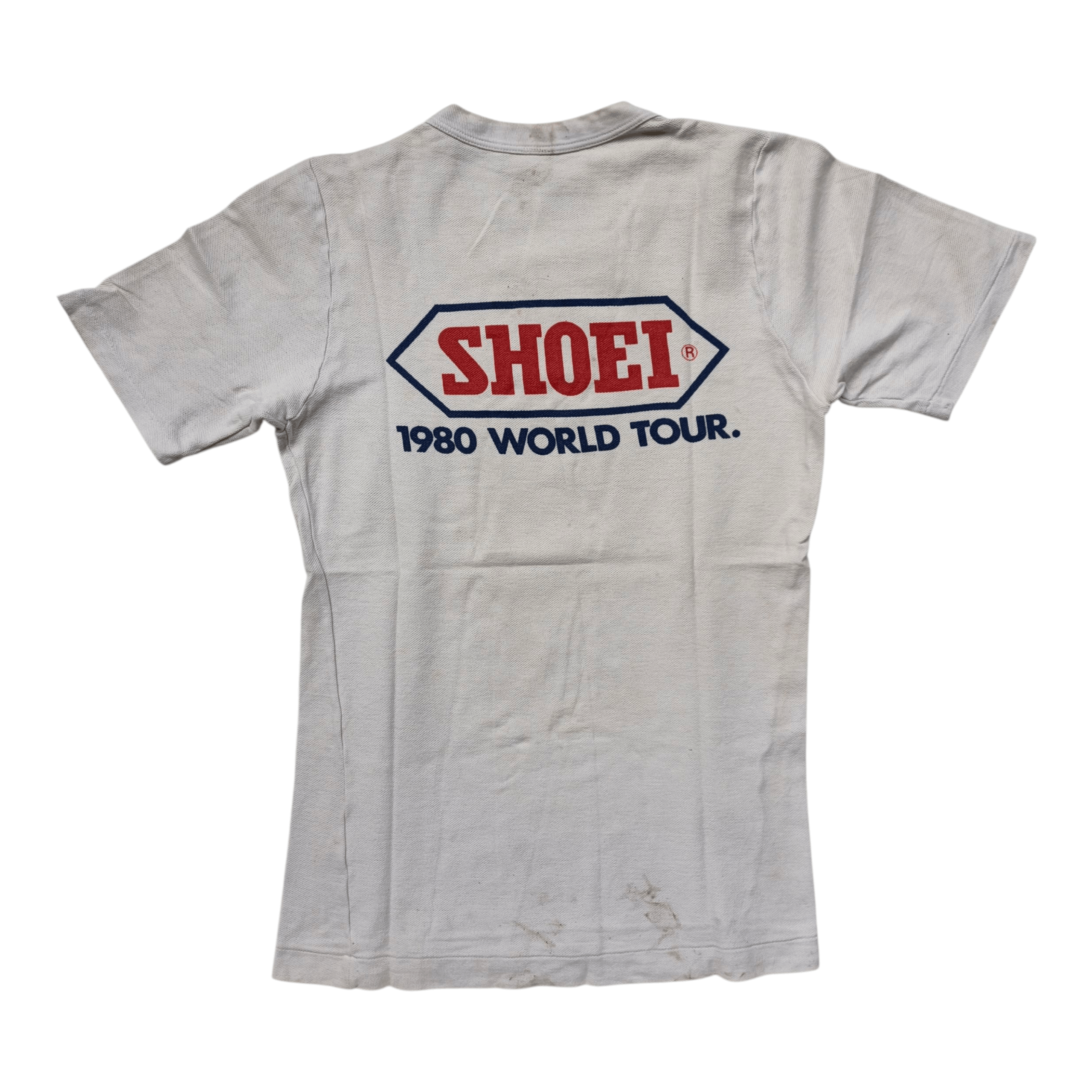 Vintage Vintage Shoei Helmet 1980 World Tour Tee Size US S / EU 44-46 / 1 - 2 Thumbnail