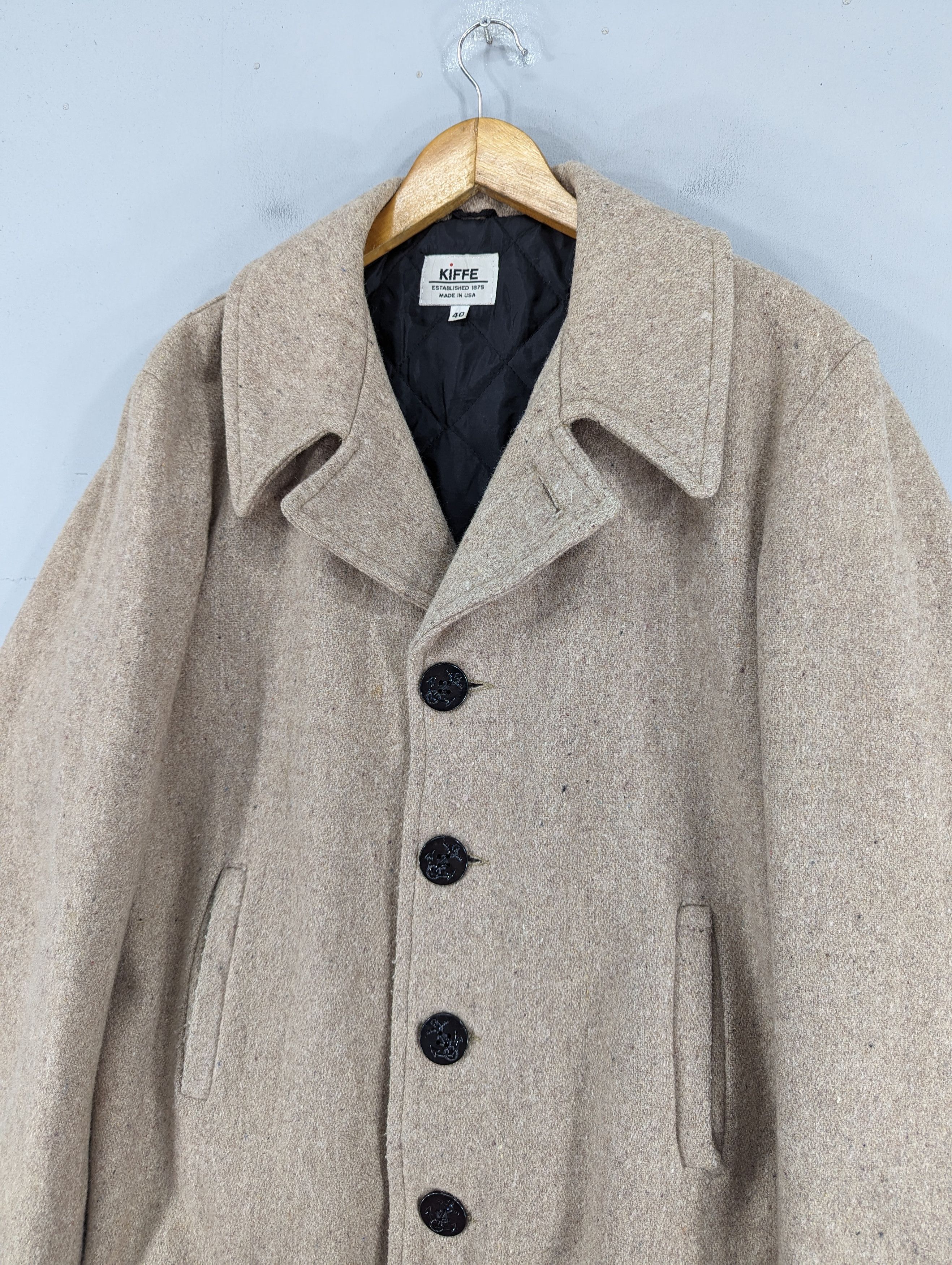Vintage Vintage Kiffe Wool Single Breasted Coat Jacket Made In Usa Size US M / EU 48-50 / 2 - 4 Thumbnail