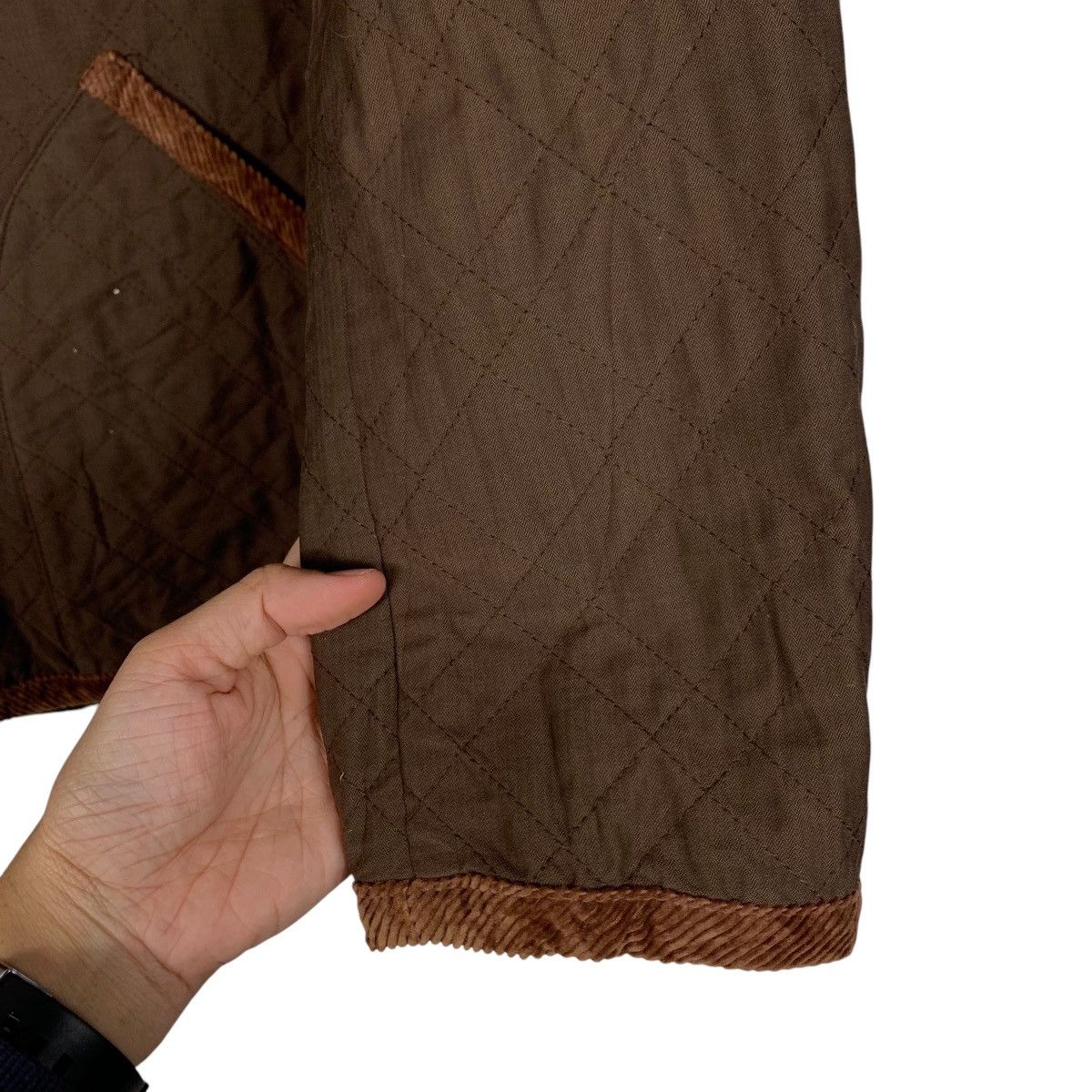Japanese Brand JUNMEN Collared Quilt Snap Button Brown Jacket #2106-C92 Size US M / EU 48-50 / 2 - 13 Thumbnail