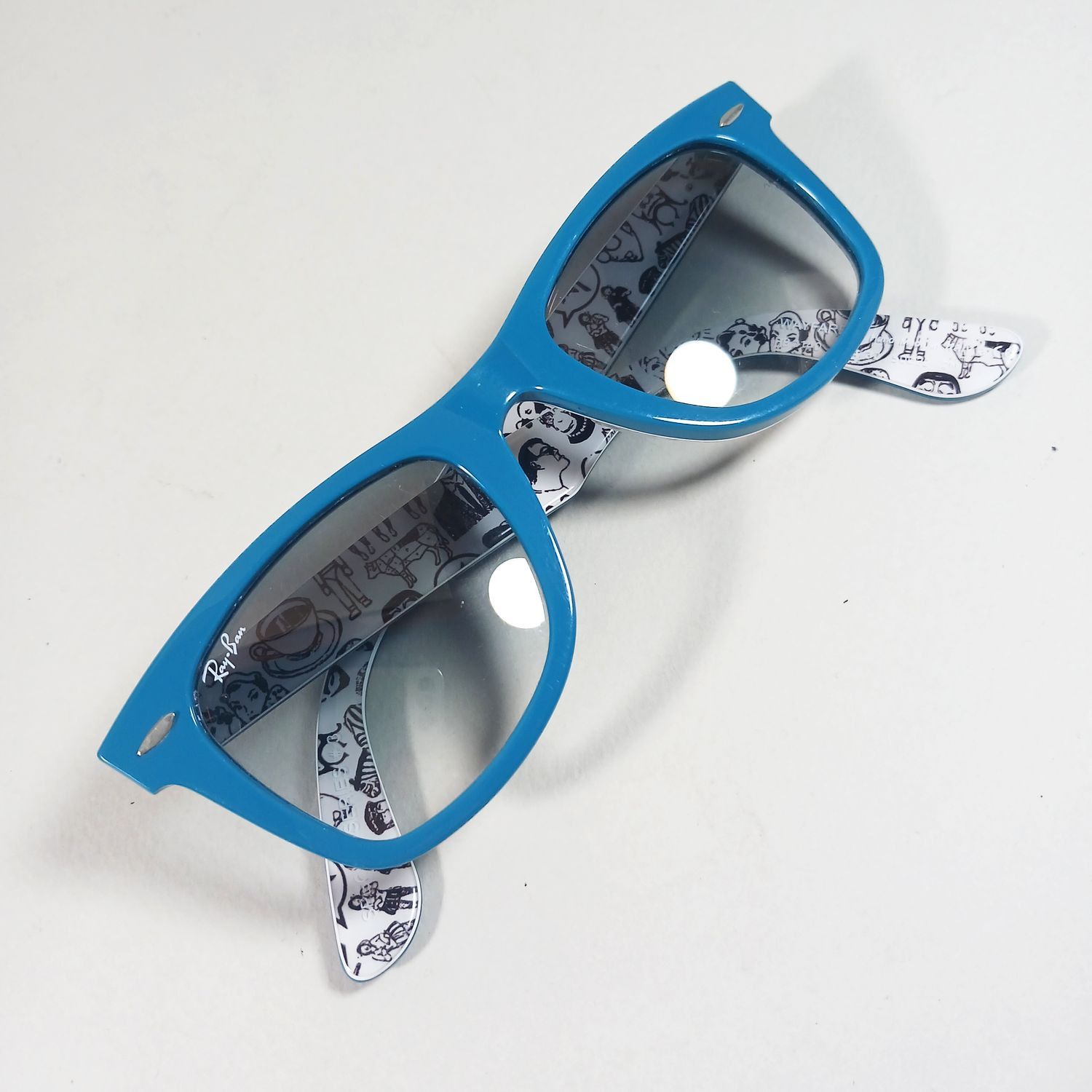 RayBan Ray Ban RB2140 Blue Comics Special Series Sunglasses w/Case Size ONE SIZE - 5 Thumbnail