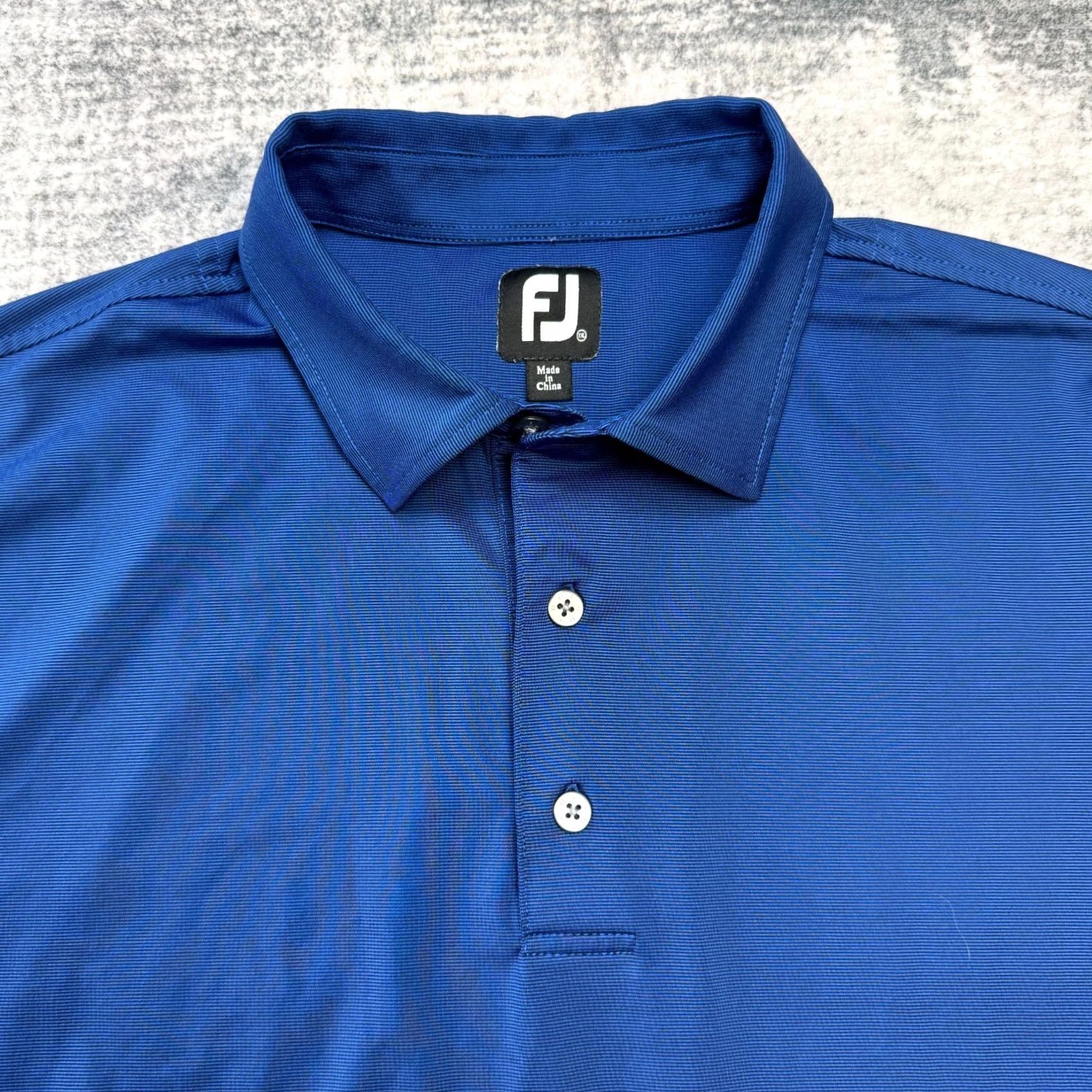 Footjoy FootJoy Polo Shirt Mens 2XL Striped Blue Polo Golf Performance Stretch Breathable Travel FJ Size US XXL / EU 58 / 5 - 2 Thumbnail