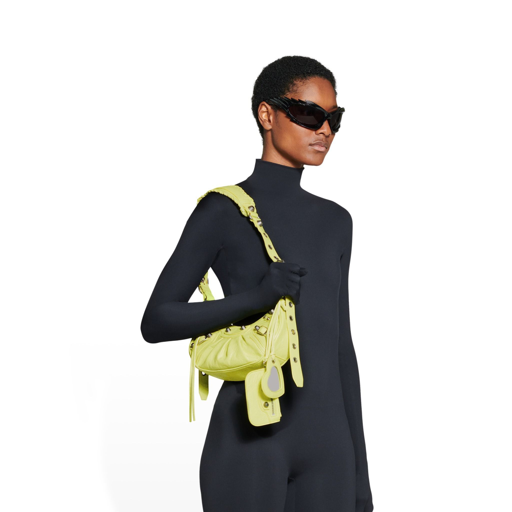 Balenciaga o1mt1gz0125 Size: OS / Le Cagole XS Shoulder Bag in Yellow Size ONE SIZE - 5 Thumbnail