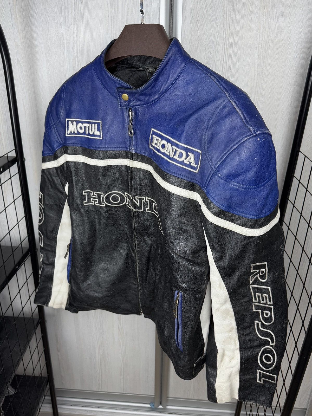Honda Vintage Honda Repsol Motul Leather Moto Jacket w/ Protection Size US XXL / EU 58 / 5 - 6 Thumbnail