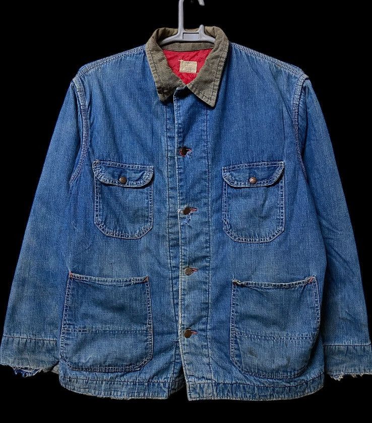 Big Mac × Vintage Vtg 60s Jc Penney Big Mac denim chore jacket Size US XL / EU 56 / 4 - 1 Thumbnail