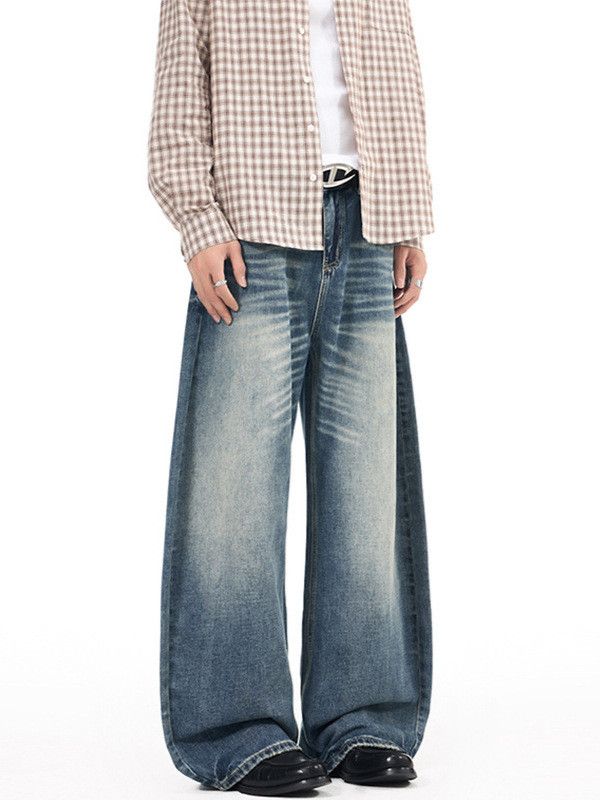 Vintage American retro washed whiskered cleanfit jeans Size US 32 / EU 48 - 4 Thumbnail