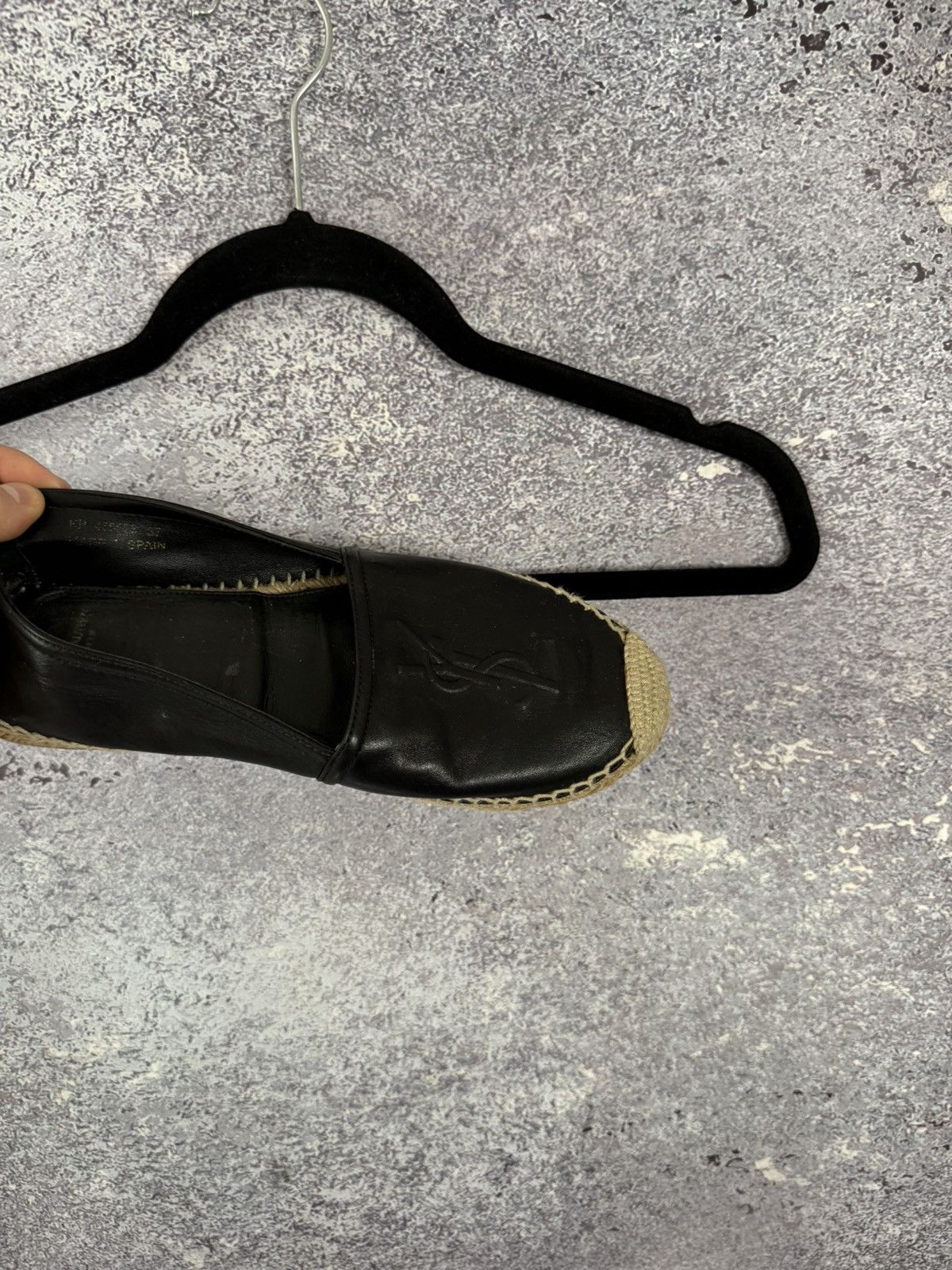 Saint Laurent Paris × Yves Saint Laurent YSL Black Monogram Espadrille 37 size women’s Size US 7 / IT 37 - 16 Thumbnail