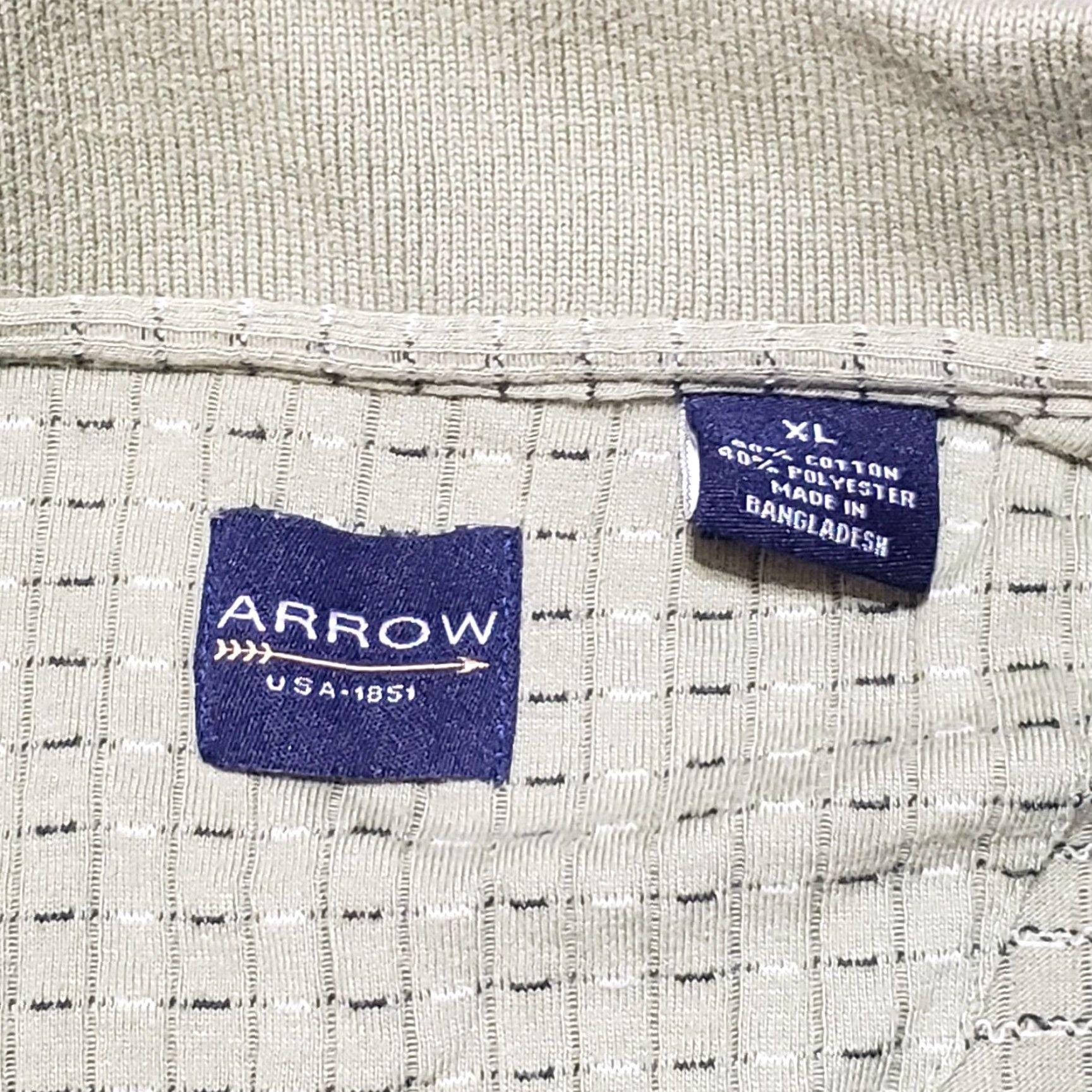 Arrow Arrow polo Shirt Adult XL Brown Solid Short Sleeve Performance Nike Size US XL / EU 56 / 4 - 3 Thumbnail