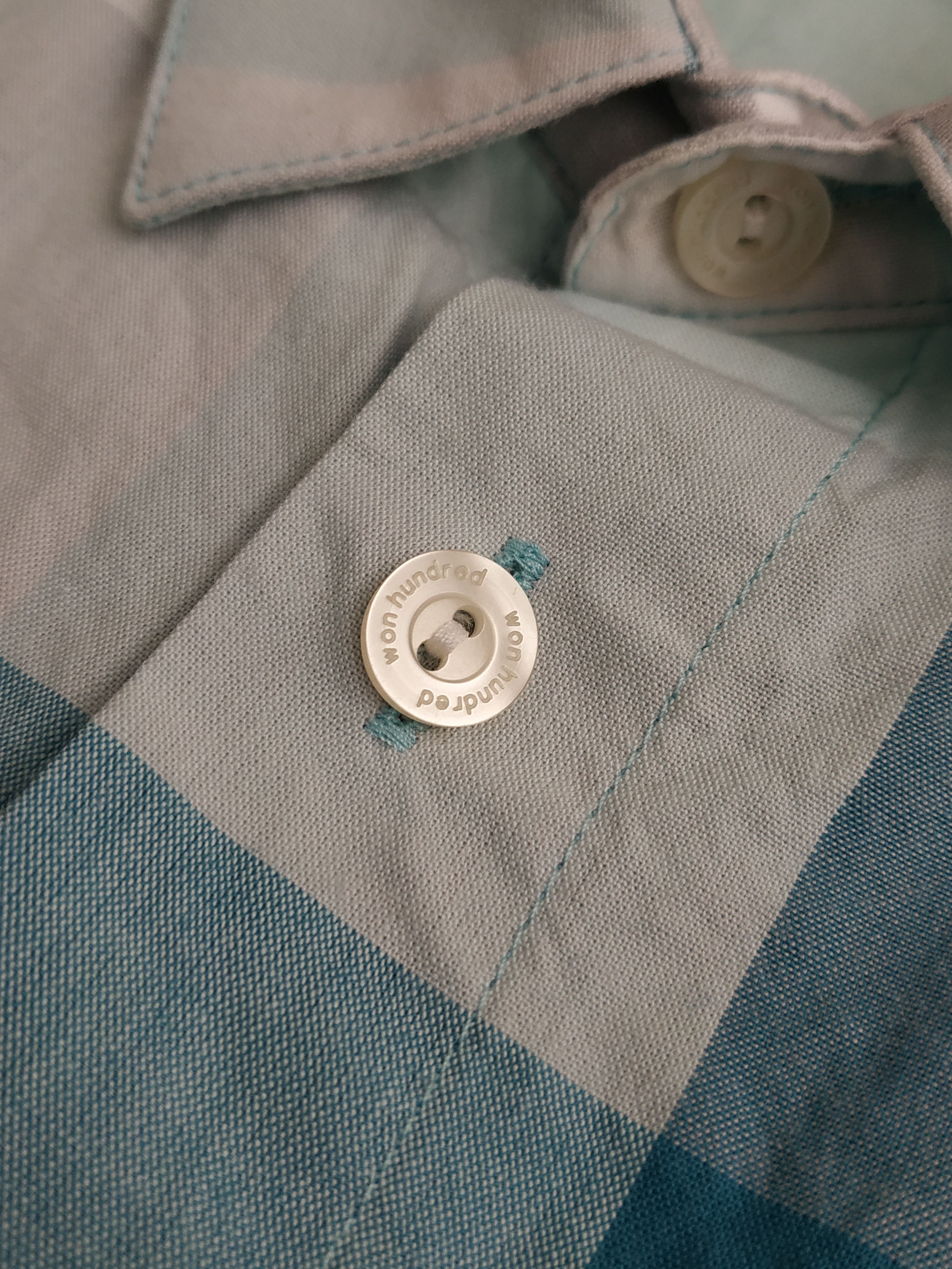 Won Hundred Won Hundred Men's Checkered Button Up Shirt, s. SMALL Size US S / EU 44-46 / 1 - 8 Thumbnail