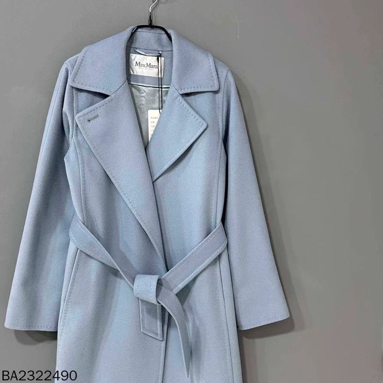 Max Mara max mara Manuela light blue coat Size L / US 10 / IT 46 - 2 Thumbnail