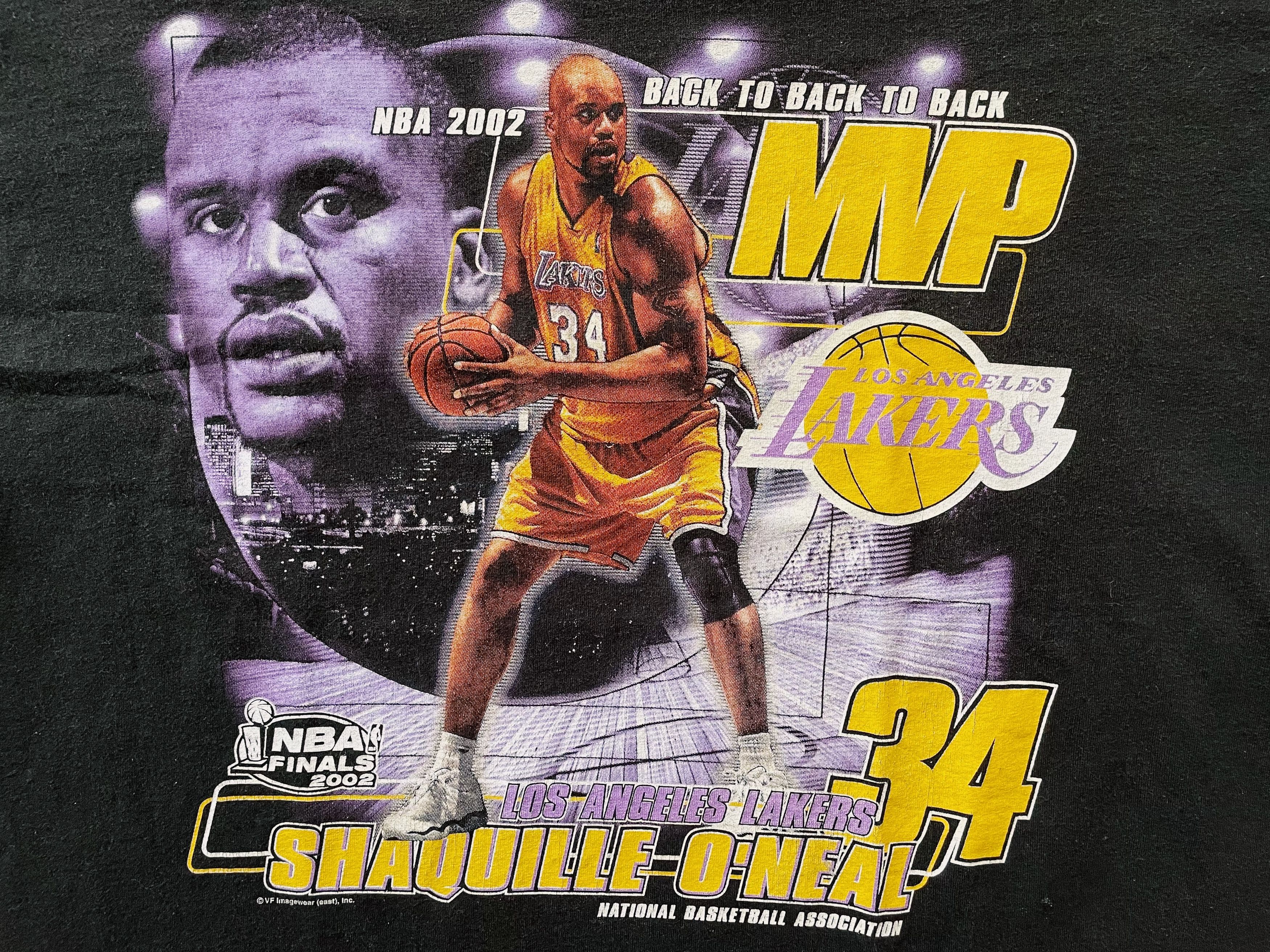 NBA Vintage 2002 NBA Finals MVP Shaquille O'Neal T-shirt Size US XL / EU 56 / 4 - 3 Thumbnail