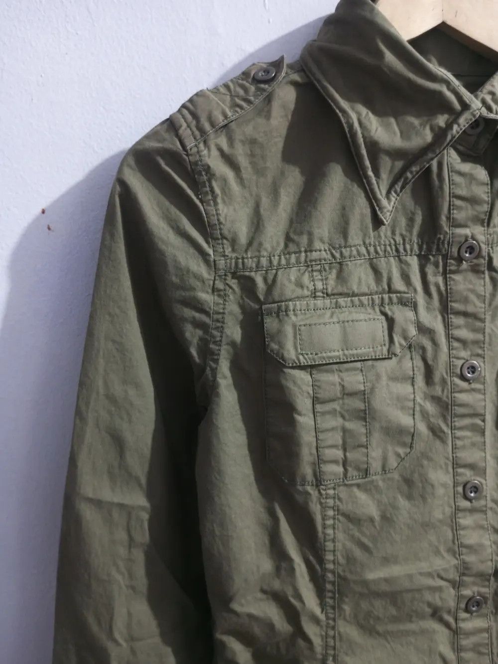 Vintage GOA multi pocket military long shirt Size US XXS / EU 40 - 2 Thumbnail