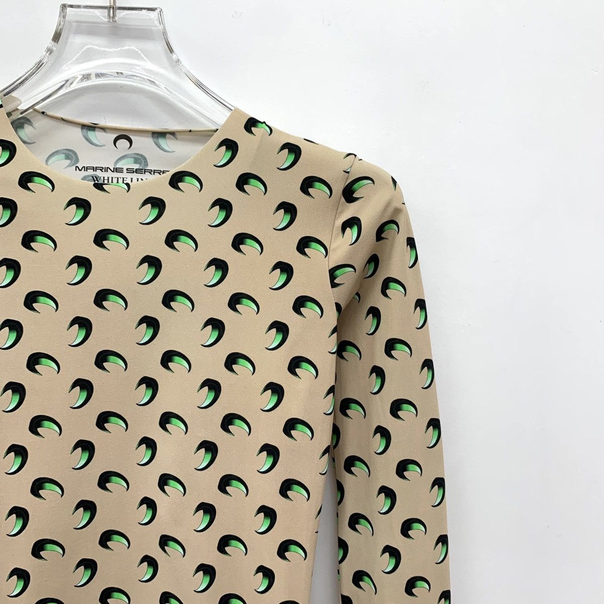 Marine Serre Marine Serre All-Over Moon Print Long Sleeve T-Shirt K26WX Size S / US 4 / IT 40 - 3 Thumbnail