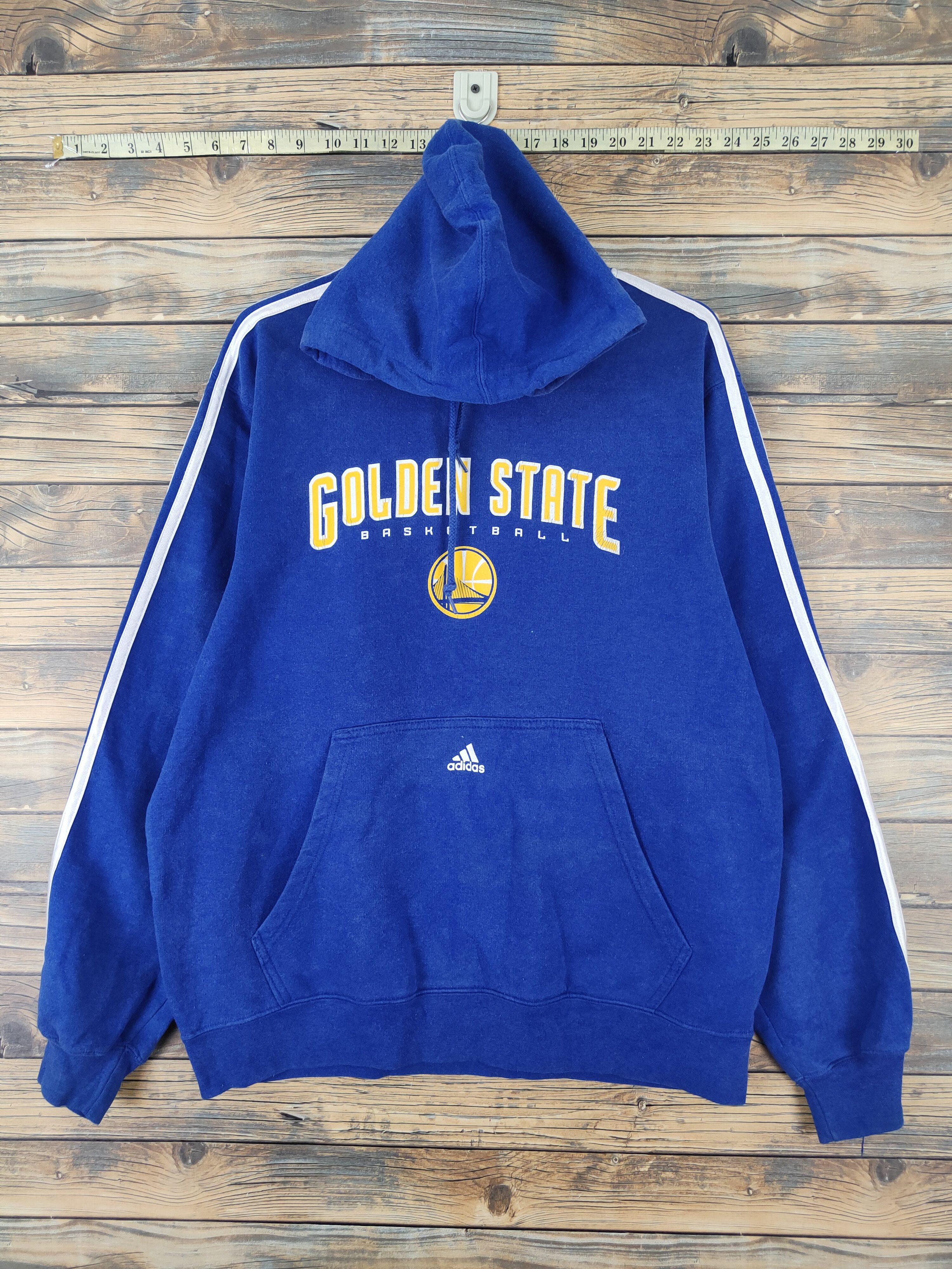 Adidas × NBA Adidas Blue Golden State Hoodie Sweatshirts #W1132 Size US L / EU 52-54 / 3 - 1 Thumbnail