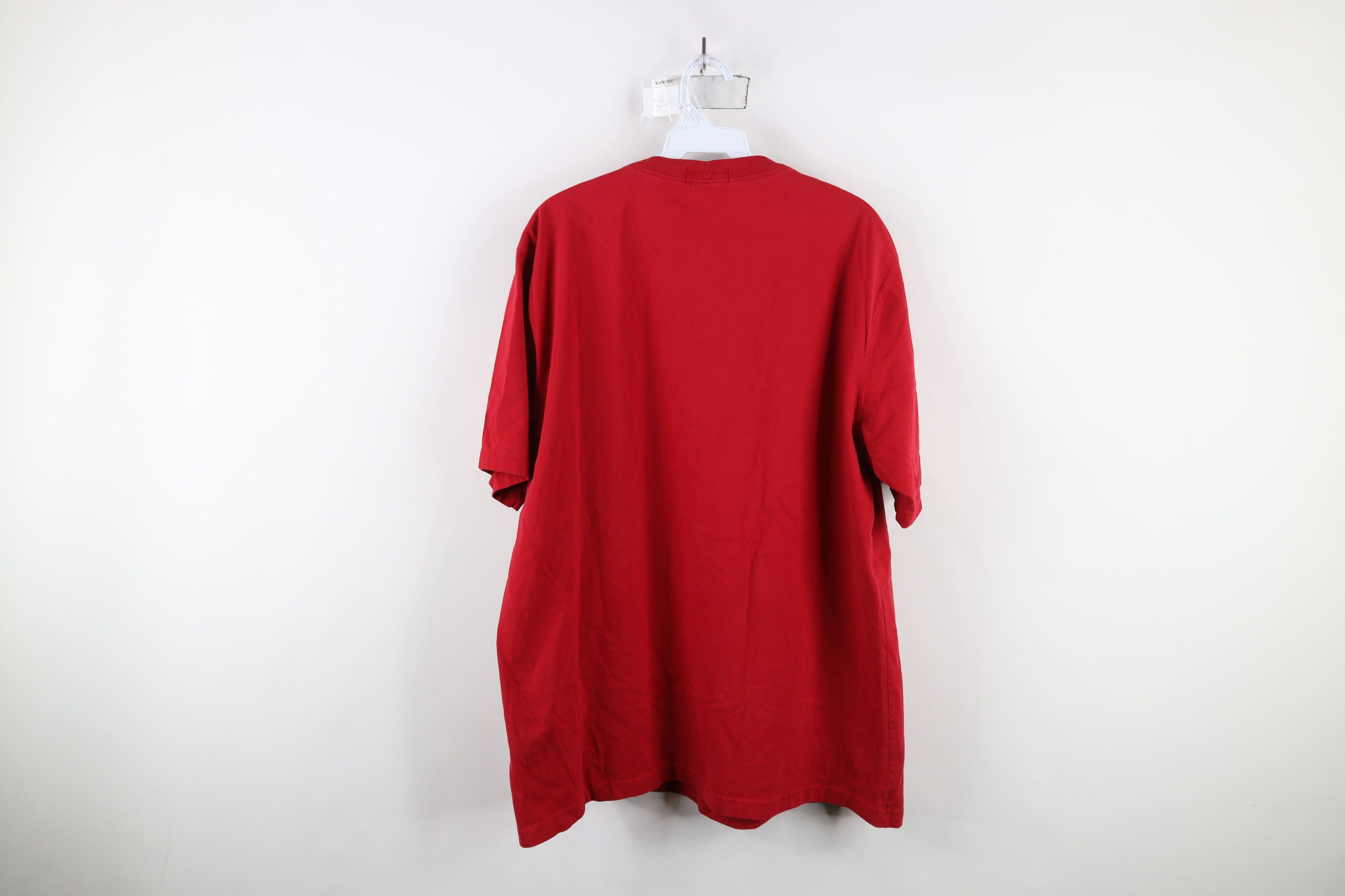 Lands' End × Vintage Vintage 90s Lands End Blank Heavyweight Cotton T-Shirt Red Size US L / EU 52-54 / 3 - 8 Thumbnail