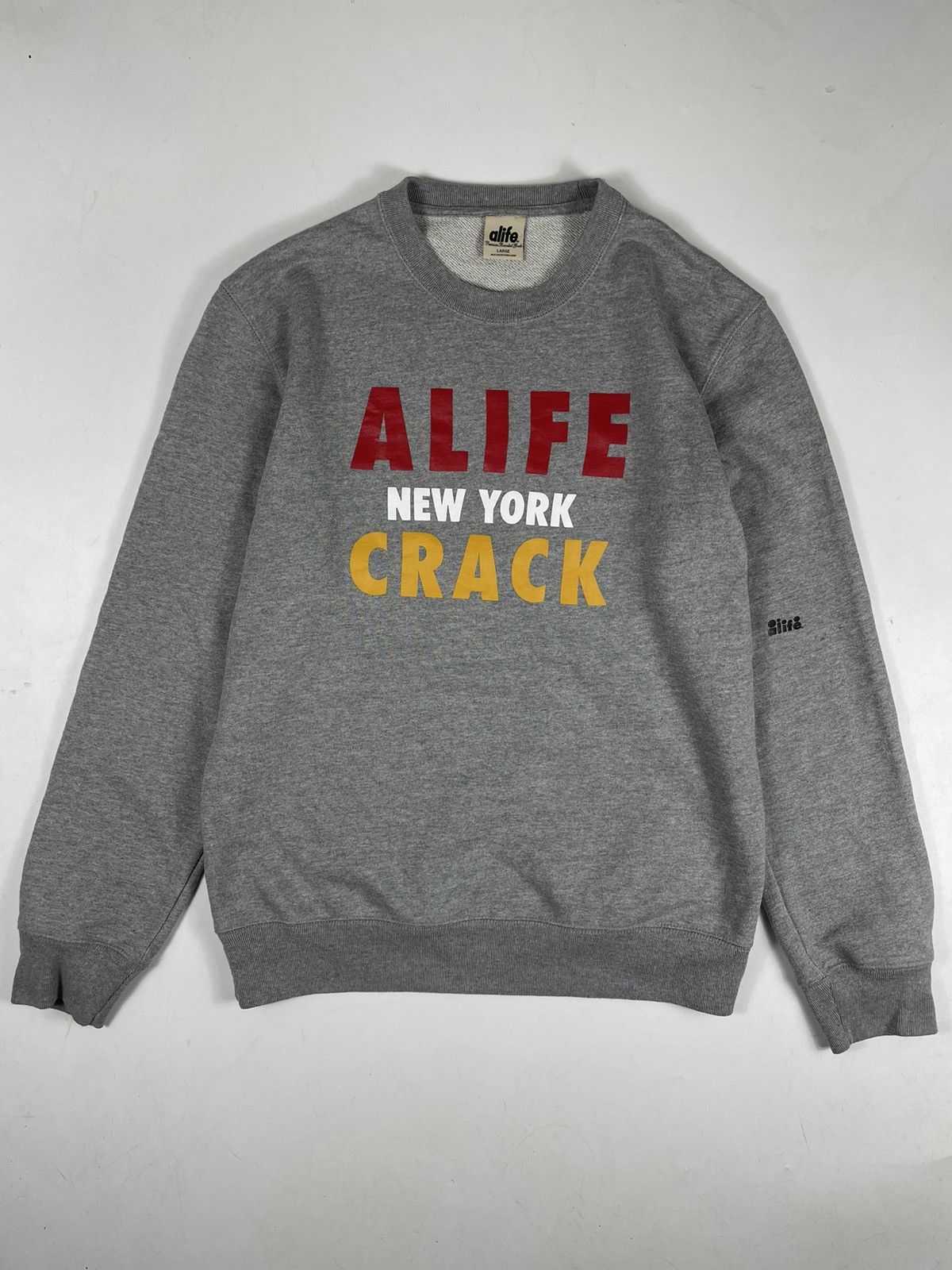 Alife Alife New York Crack crewneck grey rare sweatshirt usa Size US L / EU 52-54 / 3 - 1 Thumbnail
