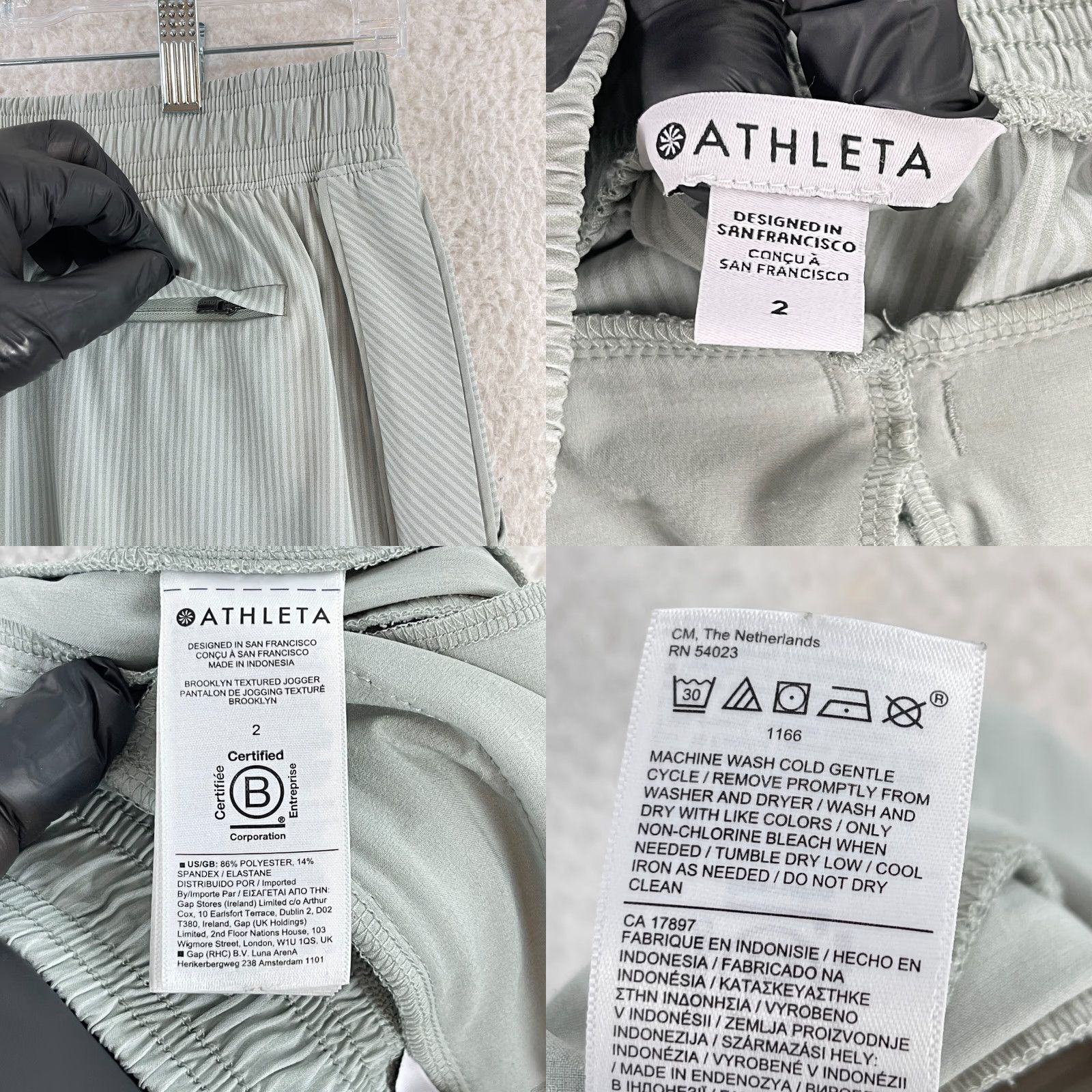 Athleta Athleta Gray Textured Brooklyn Jogger Pants Womens Pull On Size 2 Size 26" / US 2 / IT 38 - 9 Thumbnail