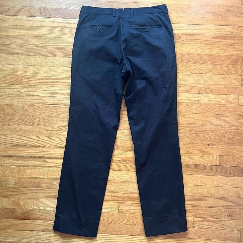 Z Zegna Z ZEGNA Black Straight Leg Trouser Pants Size 8-46R / Slim Size US 42 / EU 58 - 2 Thumbnail
