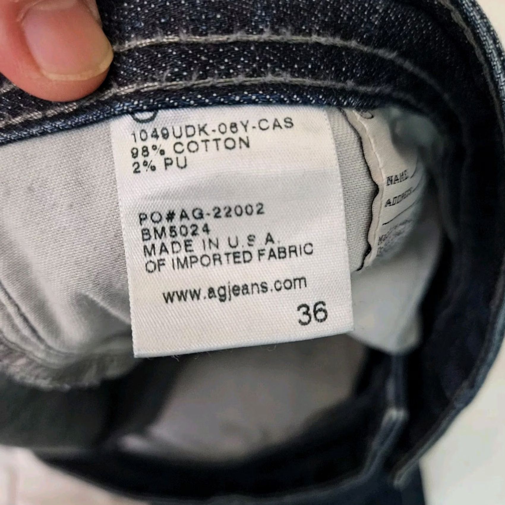 Vintage AG Adriano Goldschmied Jeans Five Pockets Straight Leg Jeans Size 36 Blue Denim Regular Rise 5-Pocket Mens Made in USA Size US 36 / EU 52 - 7 Thumbnail