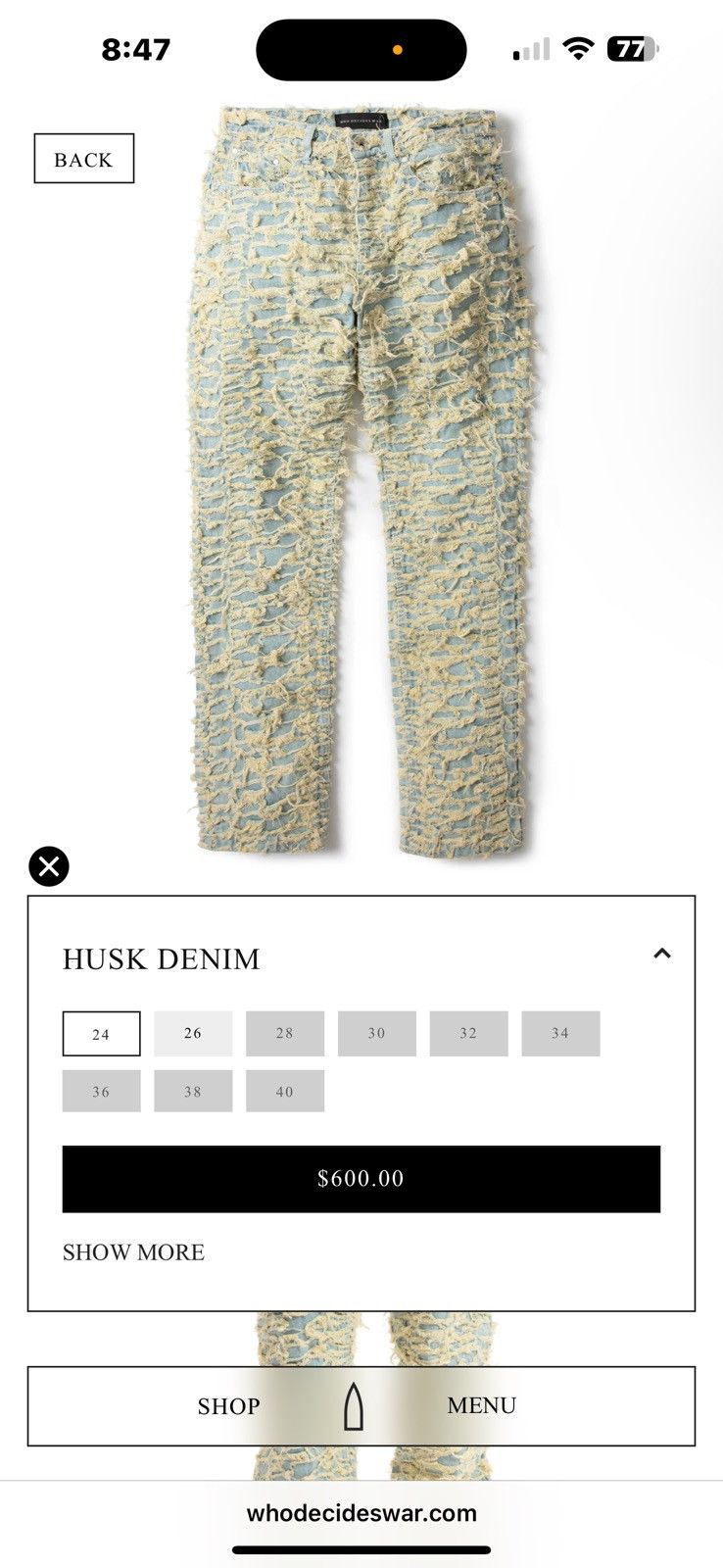 Who Decides War Who Decides War Husk Denim Size US 36 / EU 52 - 12 Thumbnail