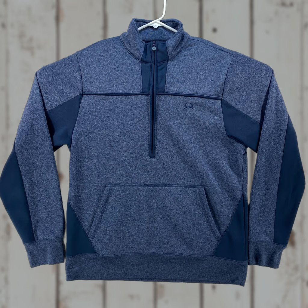 Vintage VINTAGE Cinch Western Mens Medium Blue 1/2 Zip Fleece Lined Pullover Pockets Mock Neck Shirt Mens Cold Weather Style Size US M / EU 48-50 / 2 - 1 Thumbnail