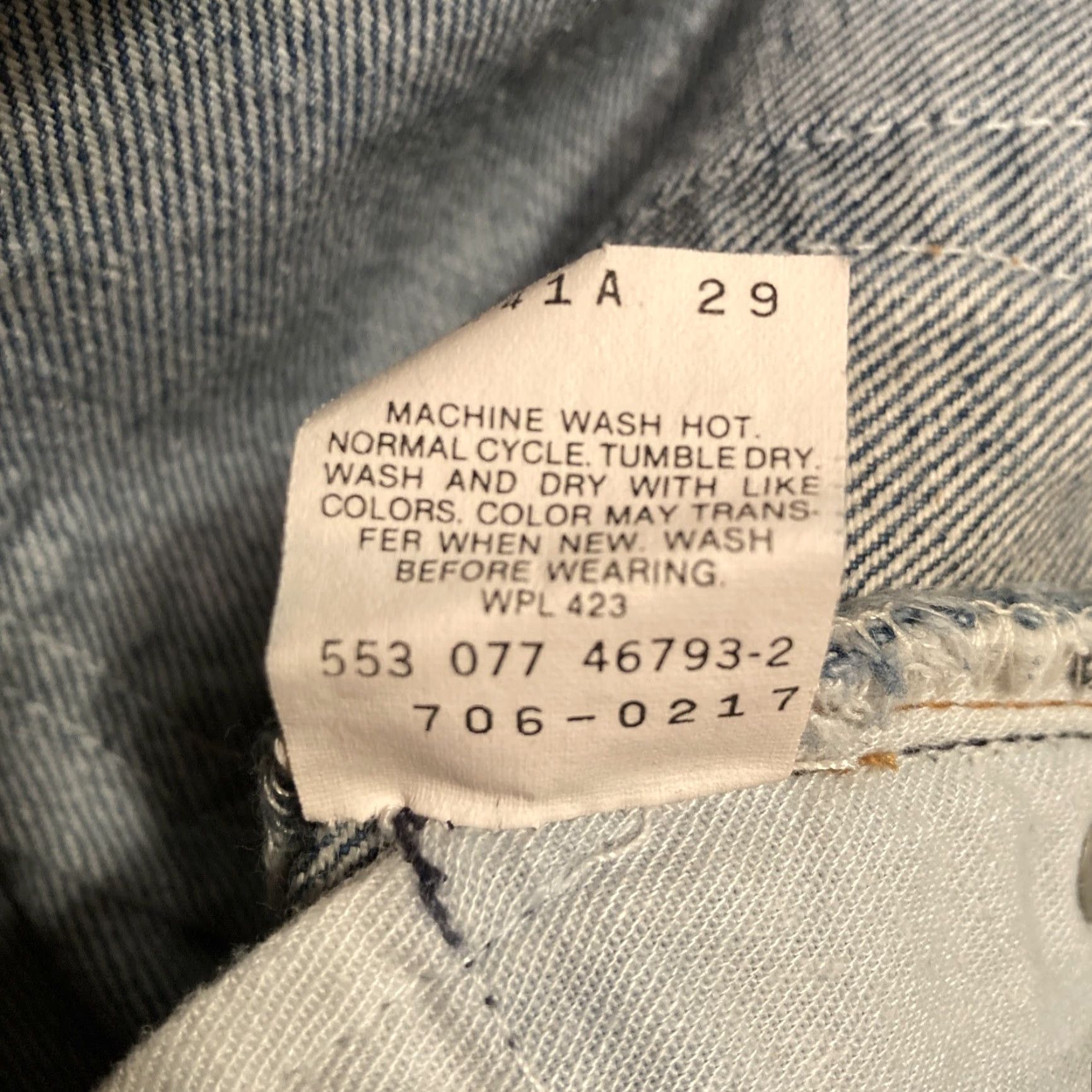 Levi's VINTAGE Levi's Student 706-0217 Jeans 28W 34L Straight Blue 80s Mens Incredible Cond Size US 28 / EU 44 - 6 Thumbnail