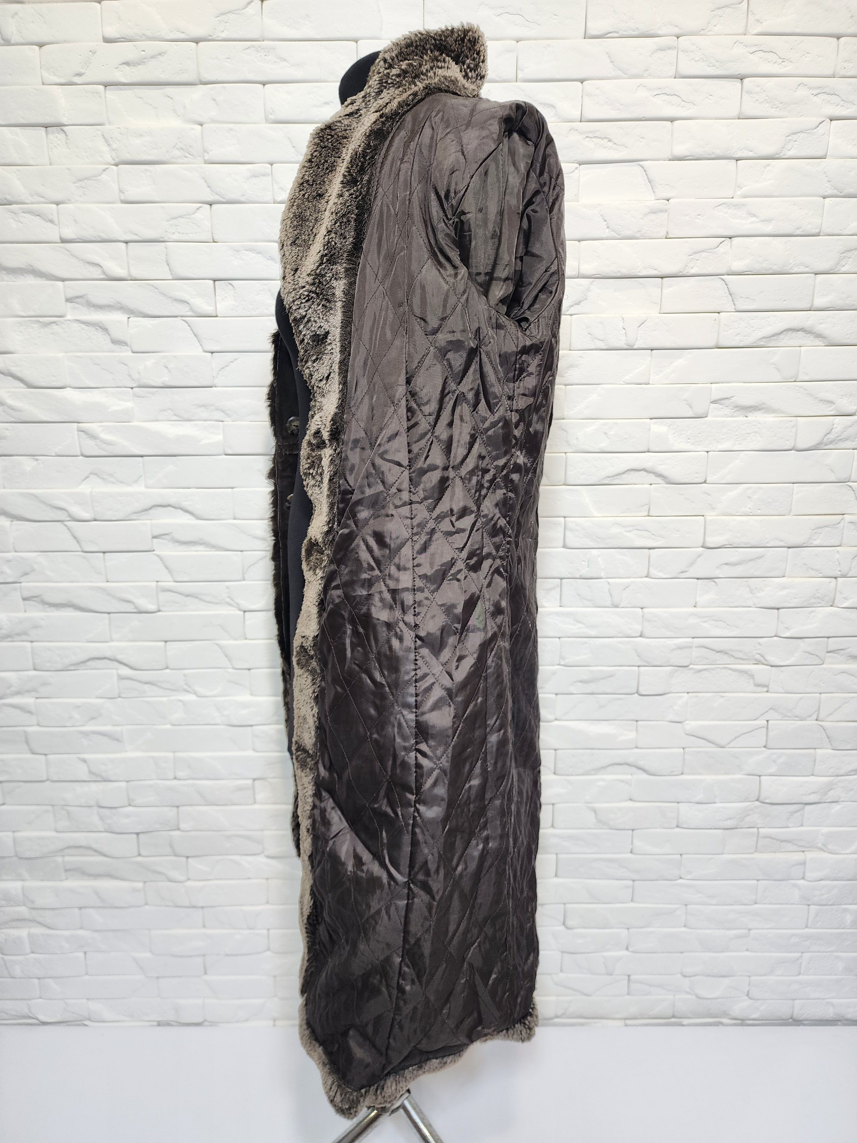 Genuine Leather Brown Leather Raincoat: Women's Long Vintage Suede Jacket Size M / US 6-8 / IT 42-44 - 10 Thumbnail
