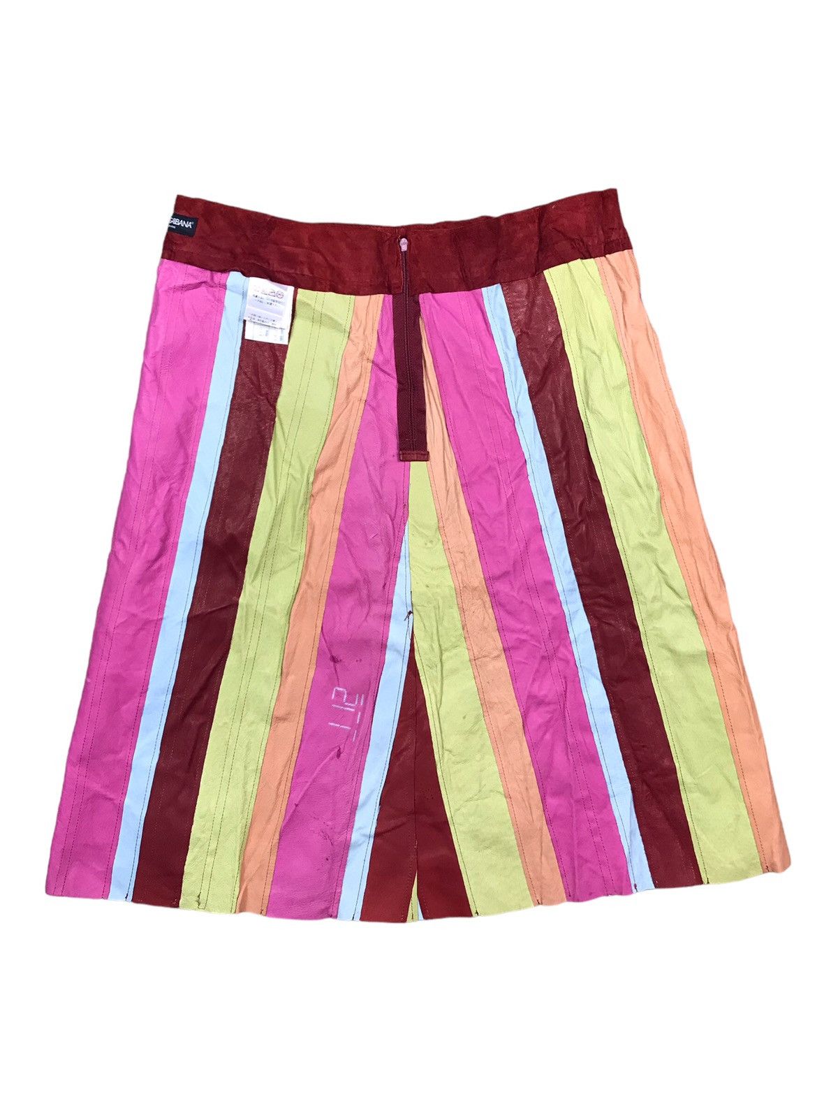 Dolce & Gabbana VINTAGE Y2K DOLCE & GABBANA PATCHWORK LEATHER SKIRTS Size 31" - 12 Thumbnail